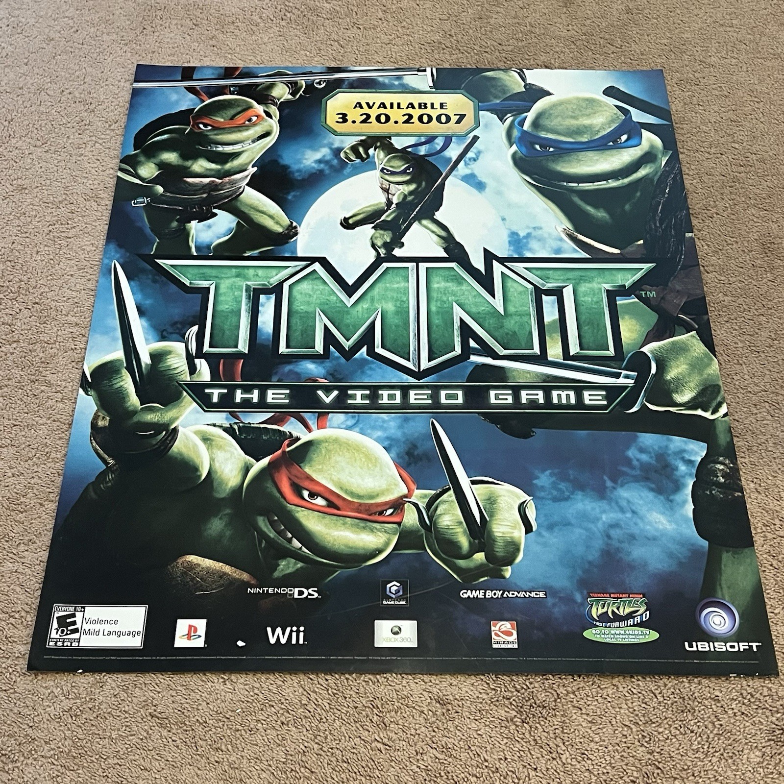 TMNT The Video Game Store Display Poster 30″ X 36″ Teenage Mutant Ninja Turtles