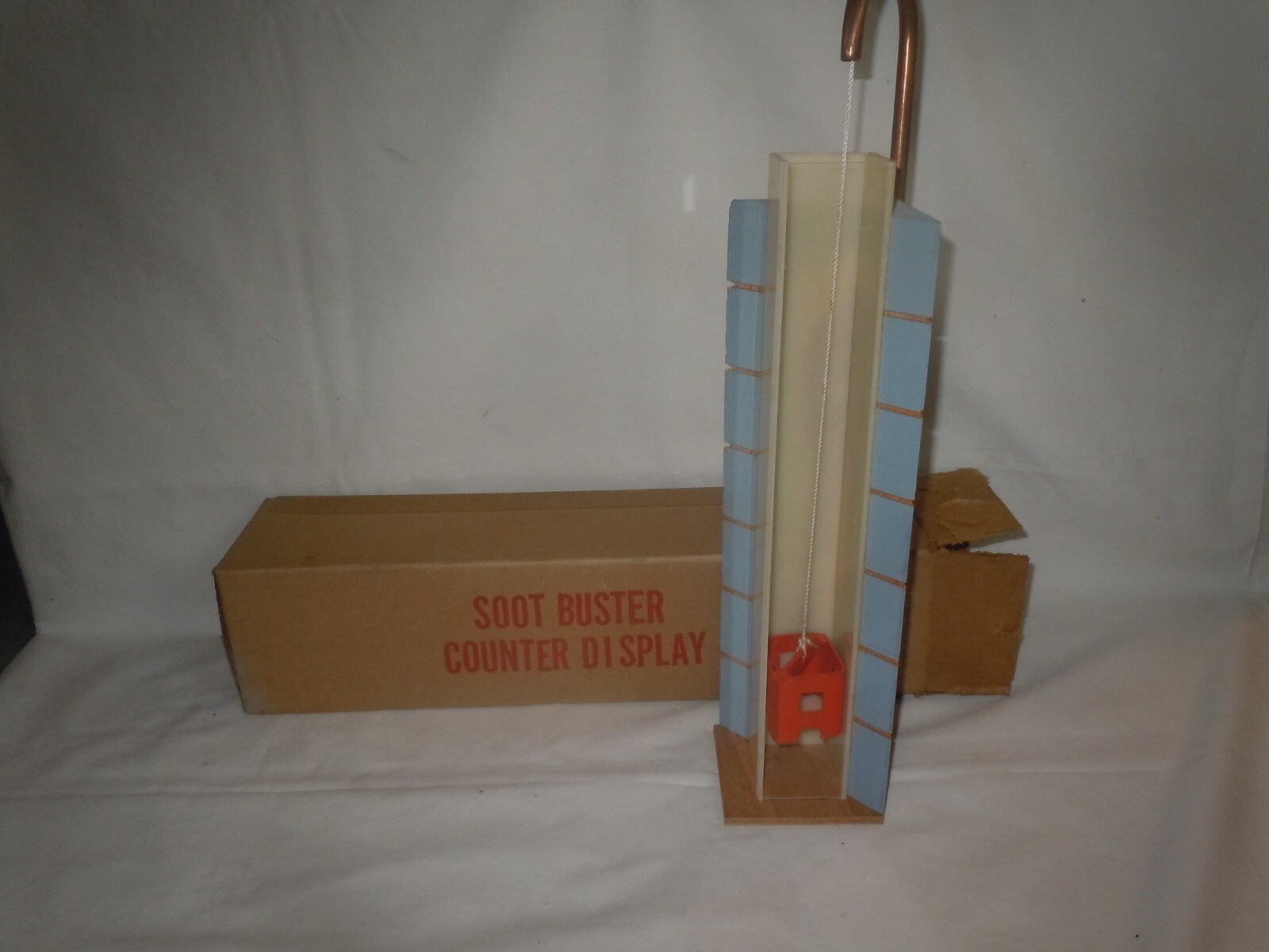 Vtg 1960’s “SOOT BUSTER” Salesman Sample Chimney Sweep IOB Counter Display