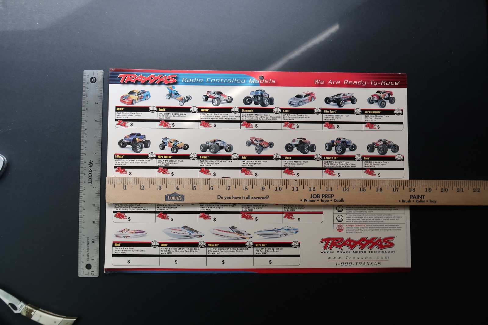 TRAXXAS RC Cars Trucks Boat Store Display Hobby Shop Advertising Man Cave