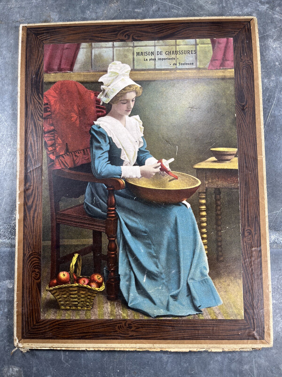 Rare Old advertising box, Maison De Chaussures De Toulouse. J.U LAFITTE