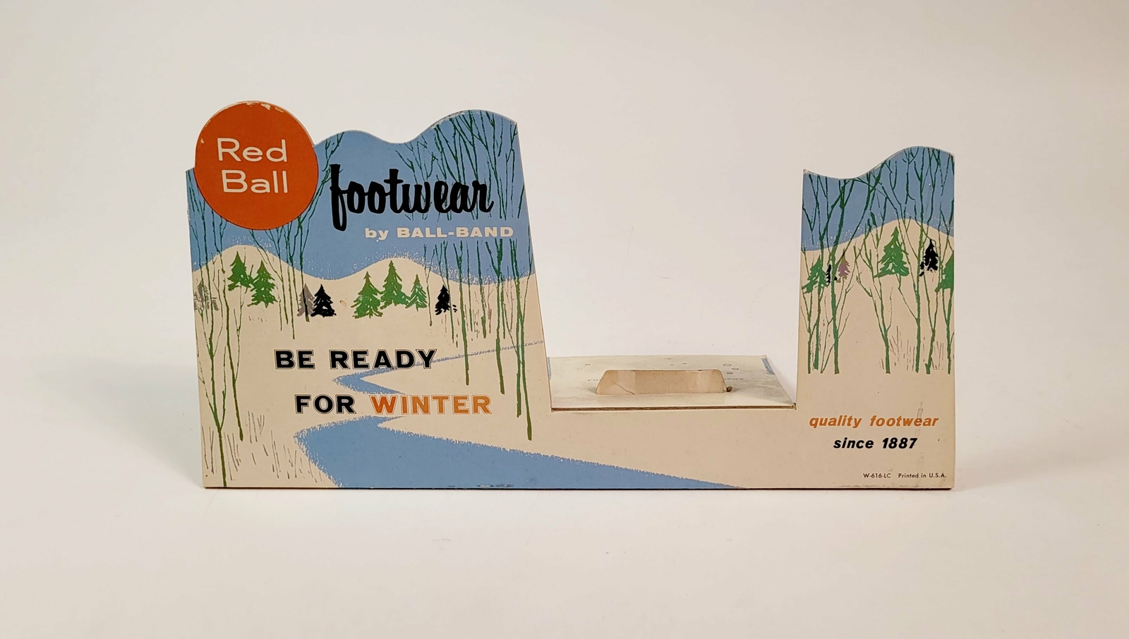 1950’s Vintage RED BALL Footwear Winter Stand Up Store Display, Sea Lion, Ball-B