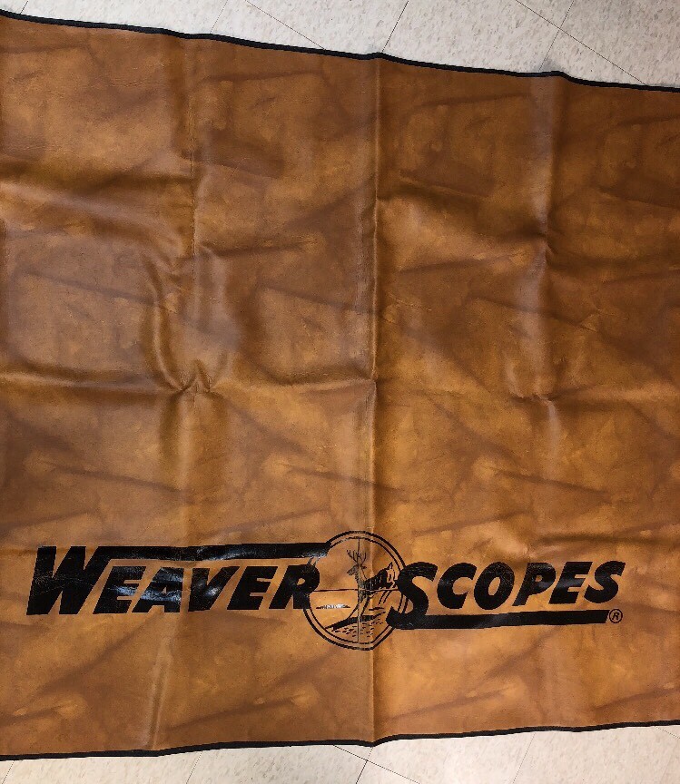 Weaver Scopes Dealer point of sale Counter Display / Banner HUGE! 106” x 54” vtg
