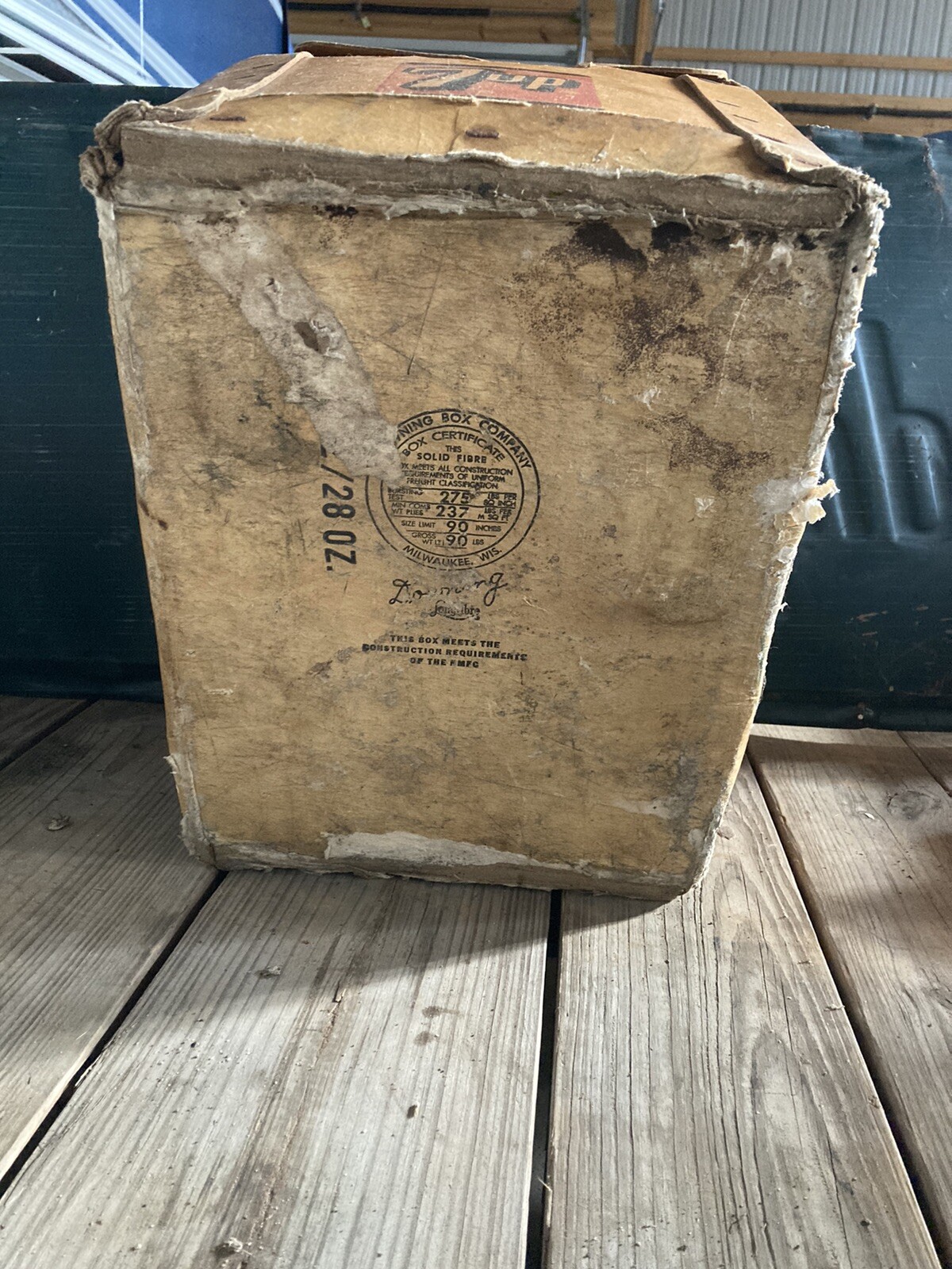 7 up Cardboard Box Original Vintage Antique