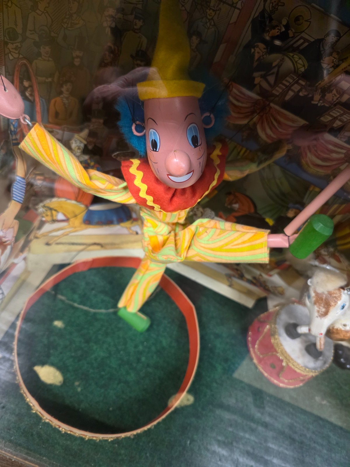 LARGE VINTAGE STORE TABLETOP CIRCUS ANIMATRONIC WORKS
