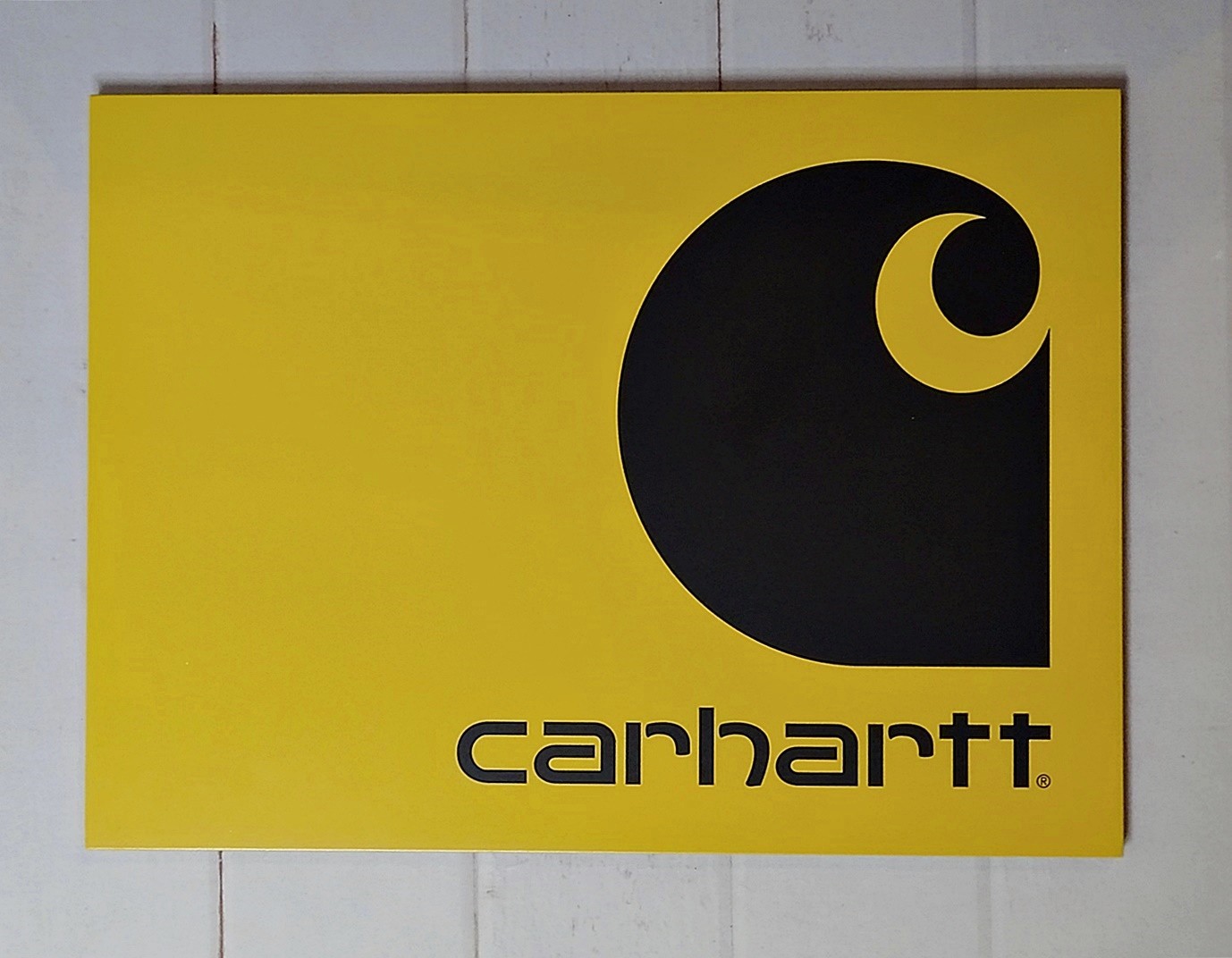 CARHARTT Store Display Promo Wood Marquee Sign 20.5″ X 15 Inverted Colors