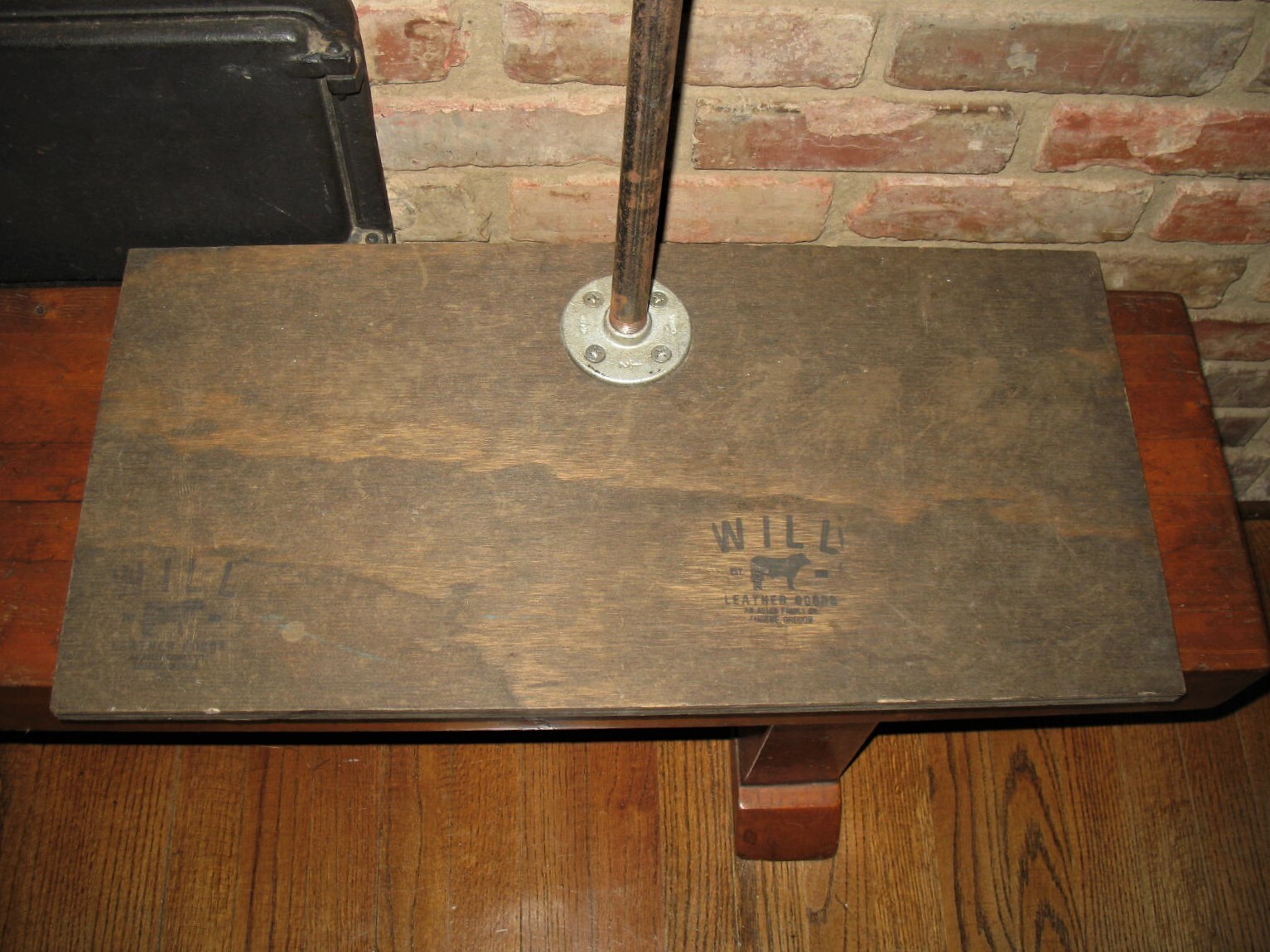 Handmade Will Leather Goods Dealer Advertising Counter Top Easel Display