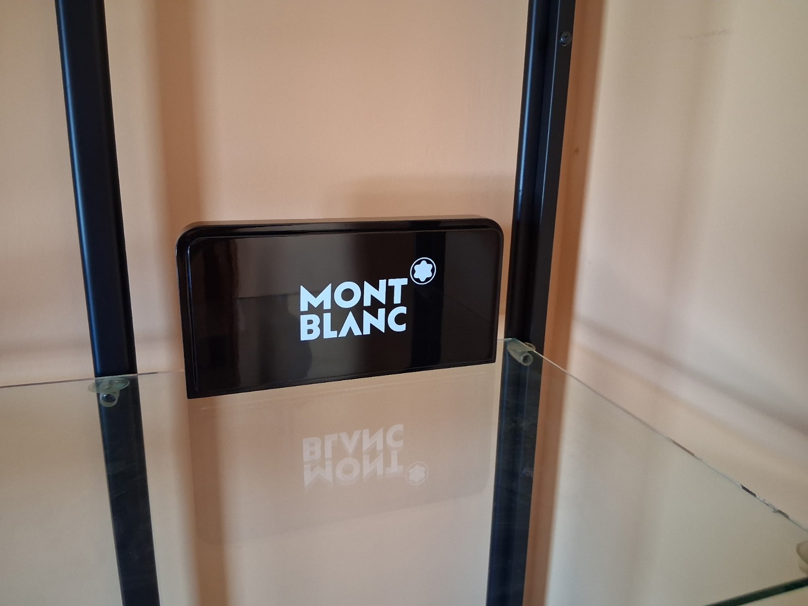 NEW MONT BLANC SUNGLASSES & EYEGLASSES LOGO DISPLAY PLAGUE SIGN BLACK/WHITE
