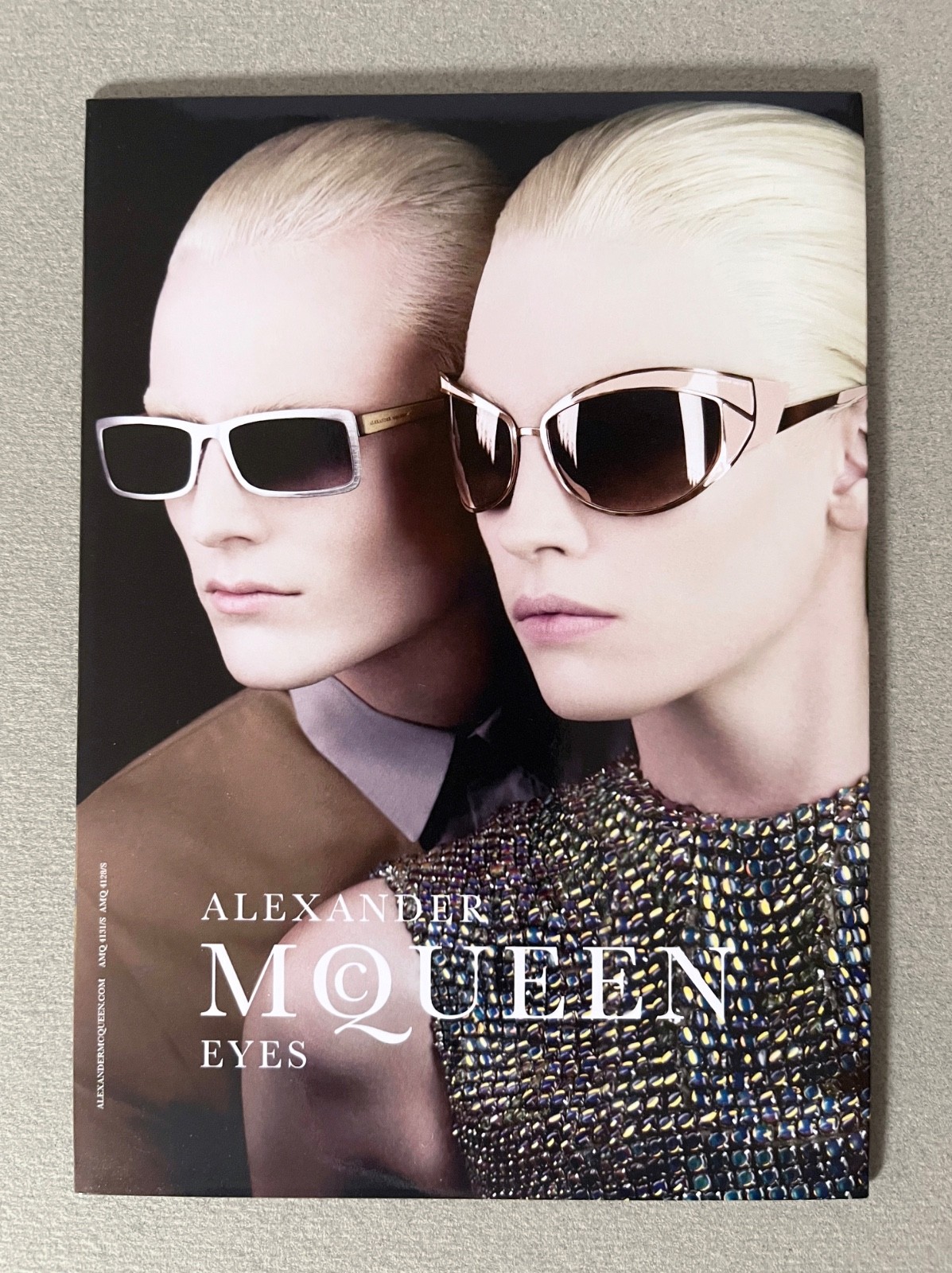 Alexander McQueen 2009 Unused NOS Store Display Counter Easel Card, 5″ x 7″