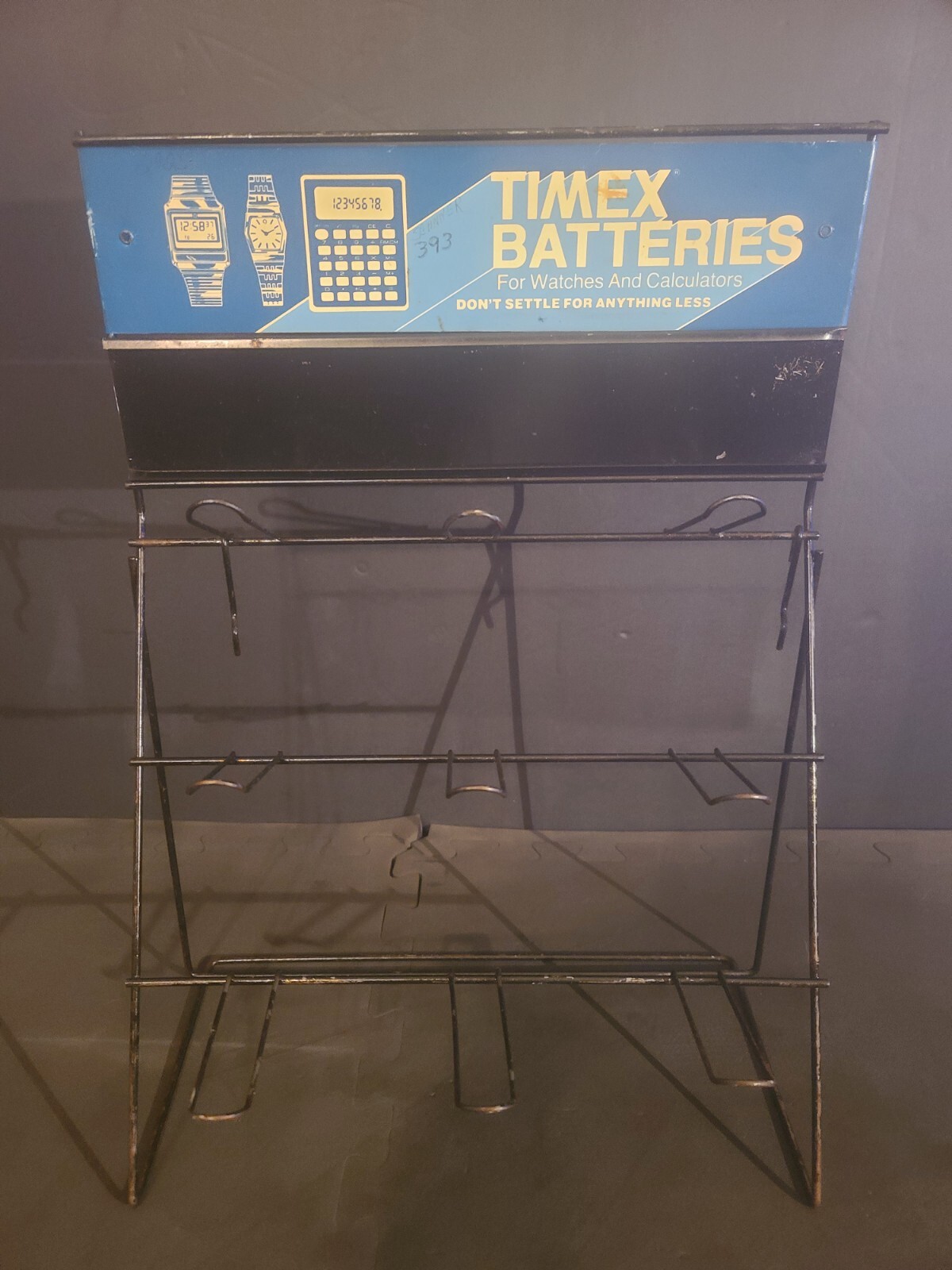 Vintage Timex Watch and Calculator Countertop Steel Store Display Stand Rack