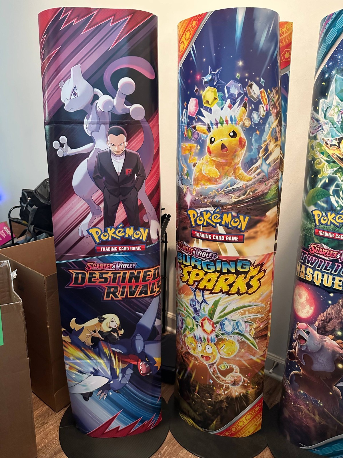 Pokemon TCG Store Display Stand Columns Scarlet & Violet Retail Promo Display St
