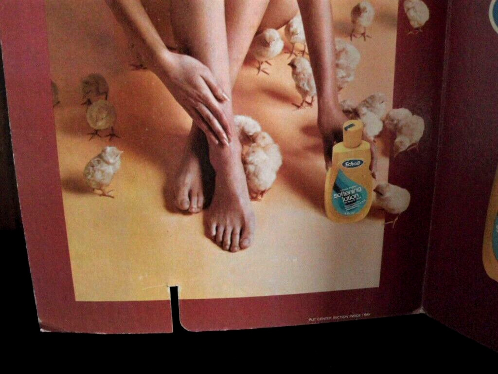 orig. 1970’s-80’s DR. SCHOLL’S **Store Display** with NUDE WOMAN and BABY CHICKS