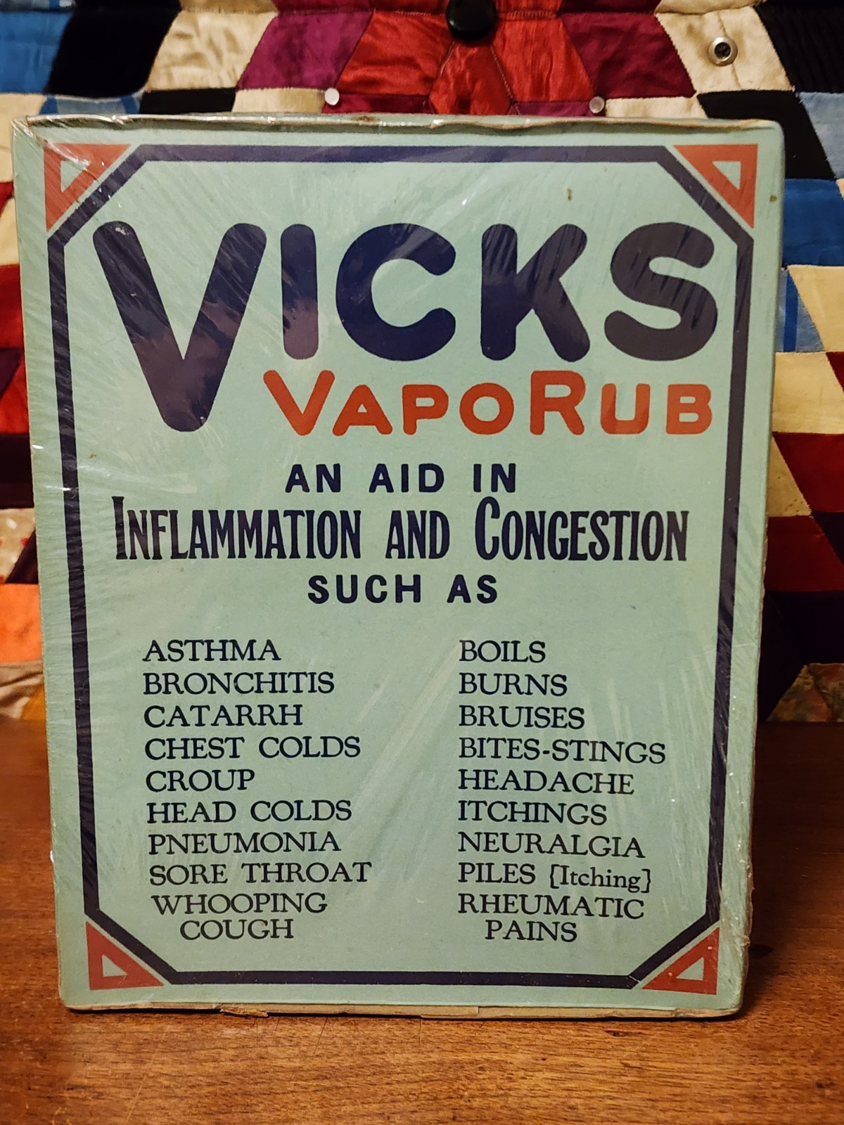 Vintage VICKS VapoRub GENERAL STORE Countertop Box Display Advertising EXCELLENT