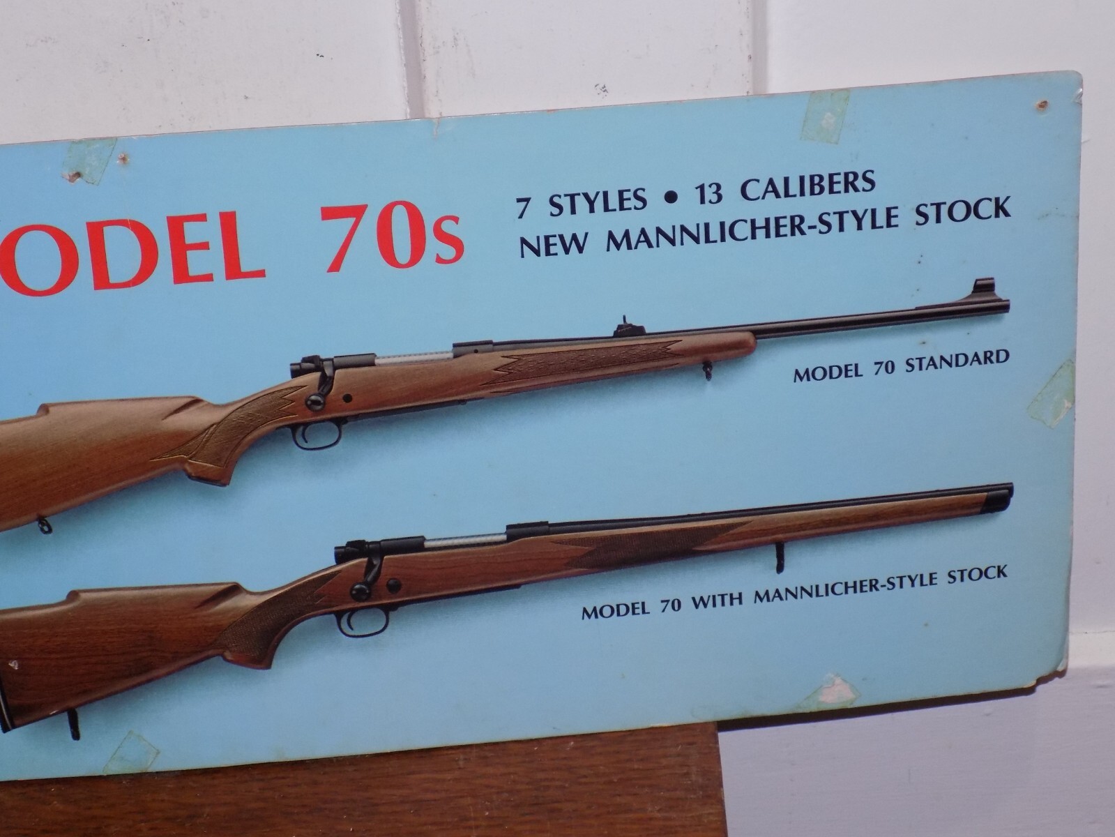Vintage Winchester Model 70’s Cardboard Store Display Sign