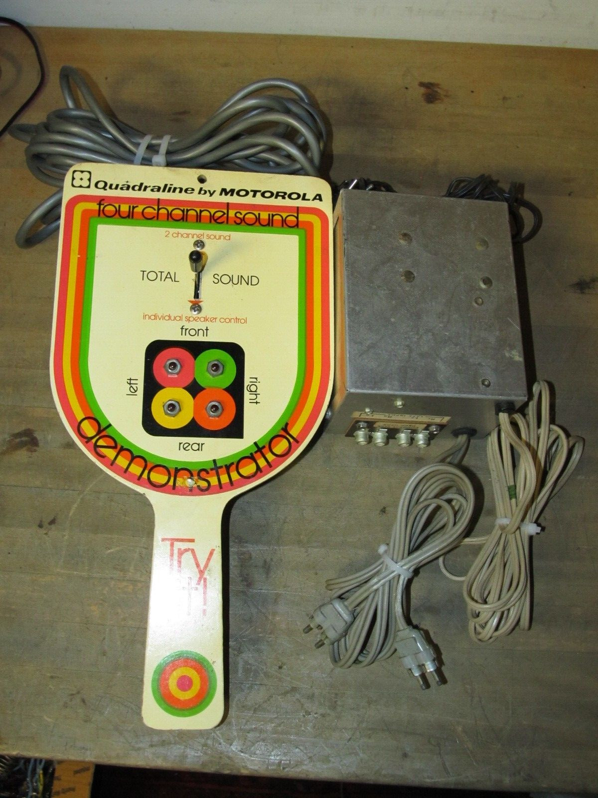 RARE Vintage Motorola Quadraline Demonstrator Store Display Stereo Quad