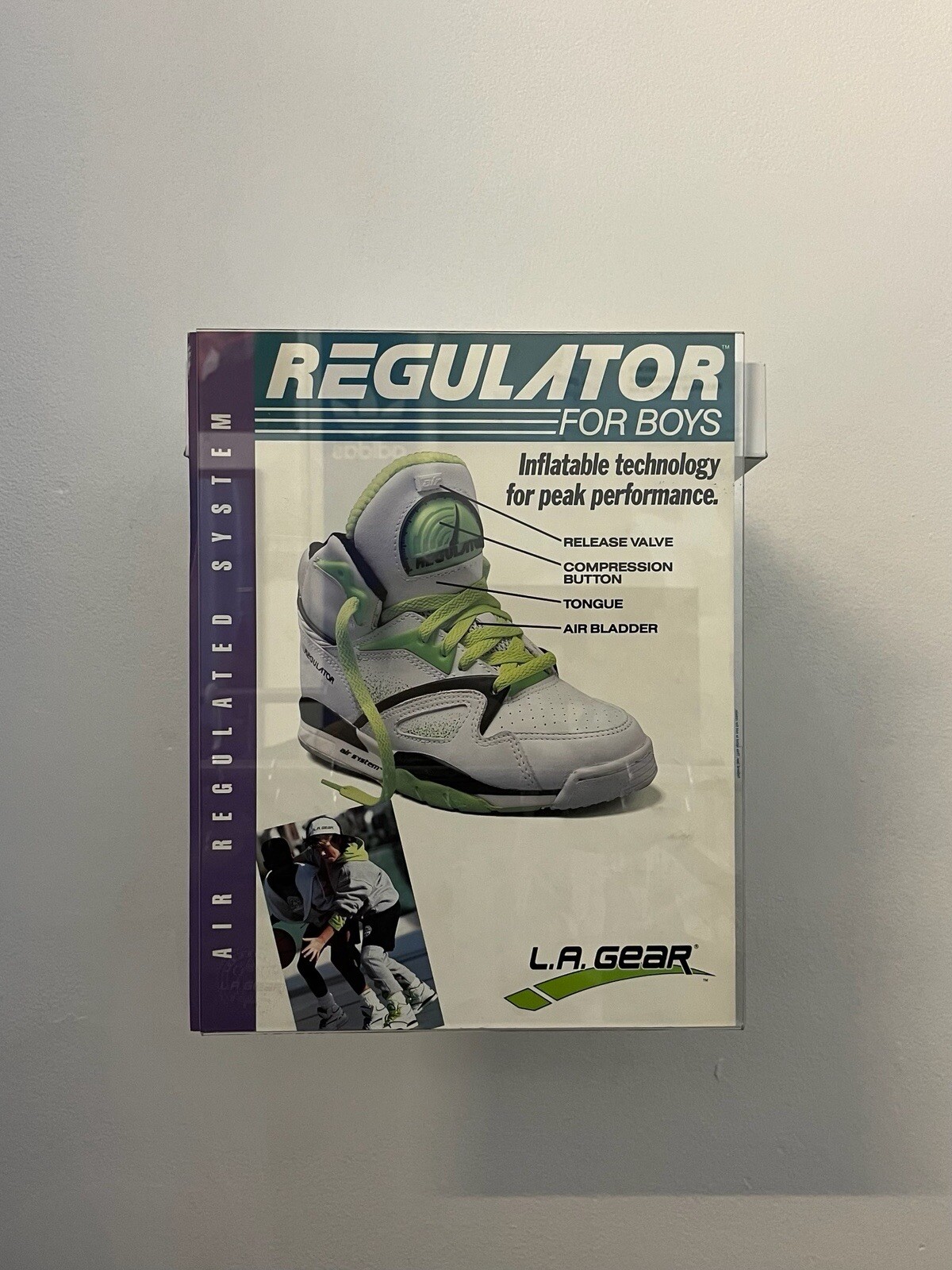 vintage LA gear regulator sneakers dealer sign poster store display 90s