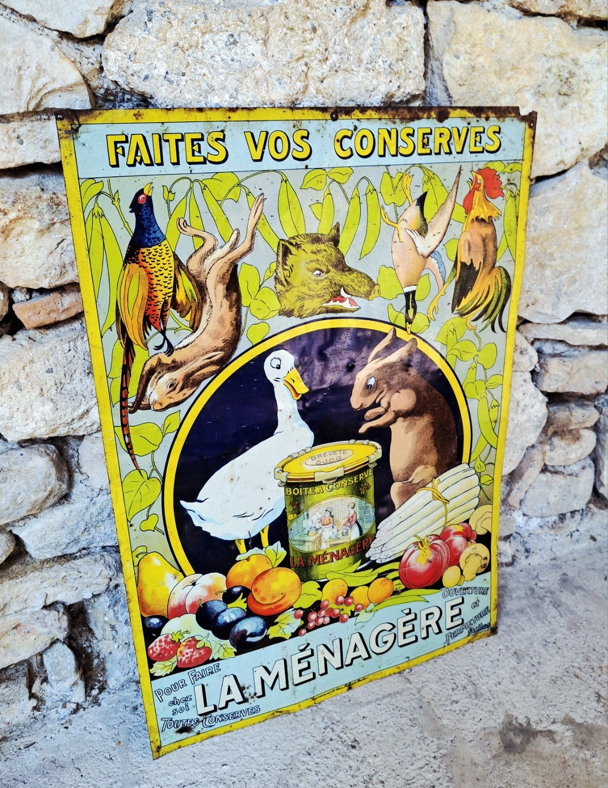 La Ménagère – Lithographed Advertising Sheet No Enameled Plate. Taste B.Rabier