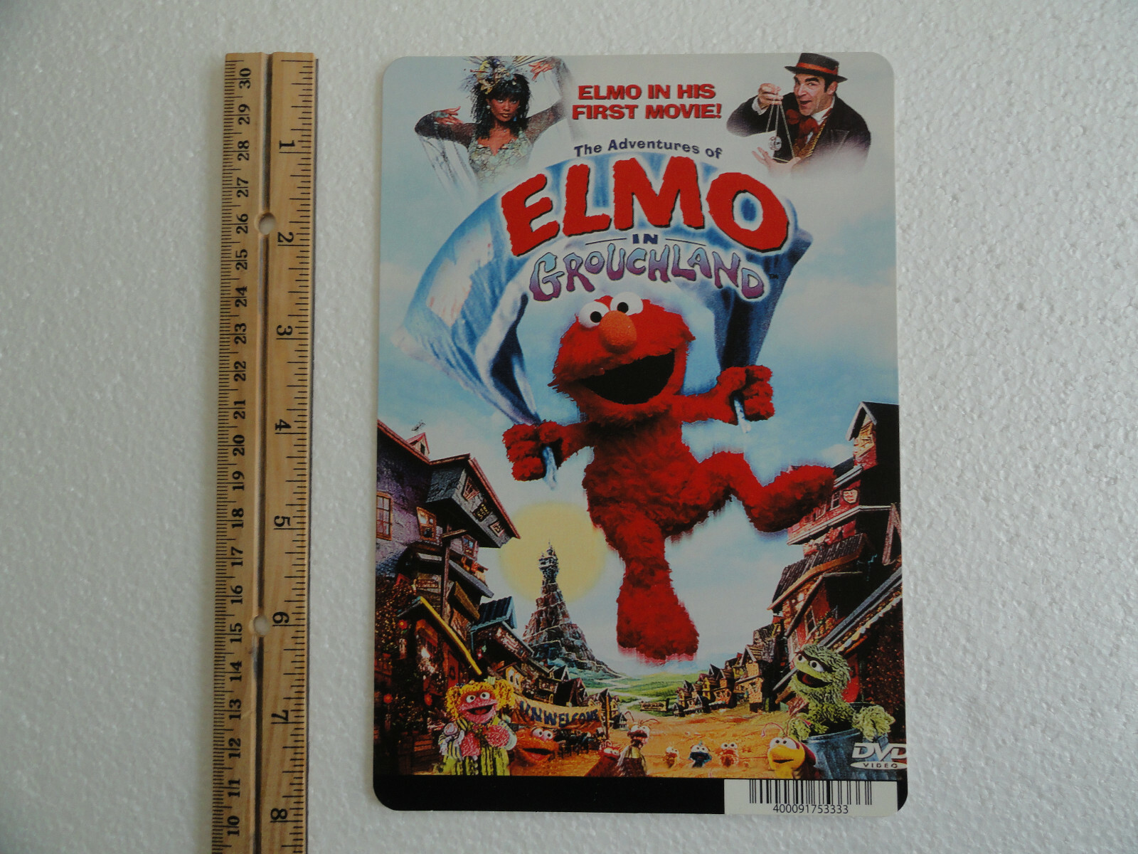 ELMO IN GROUCHLAND – BLOCKBUSTER VIDEO BACKER CARD 5.5″X8″ *NO MOVIE