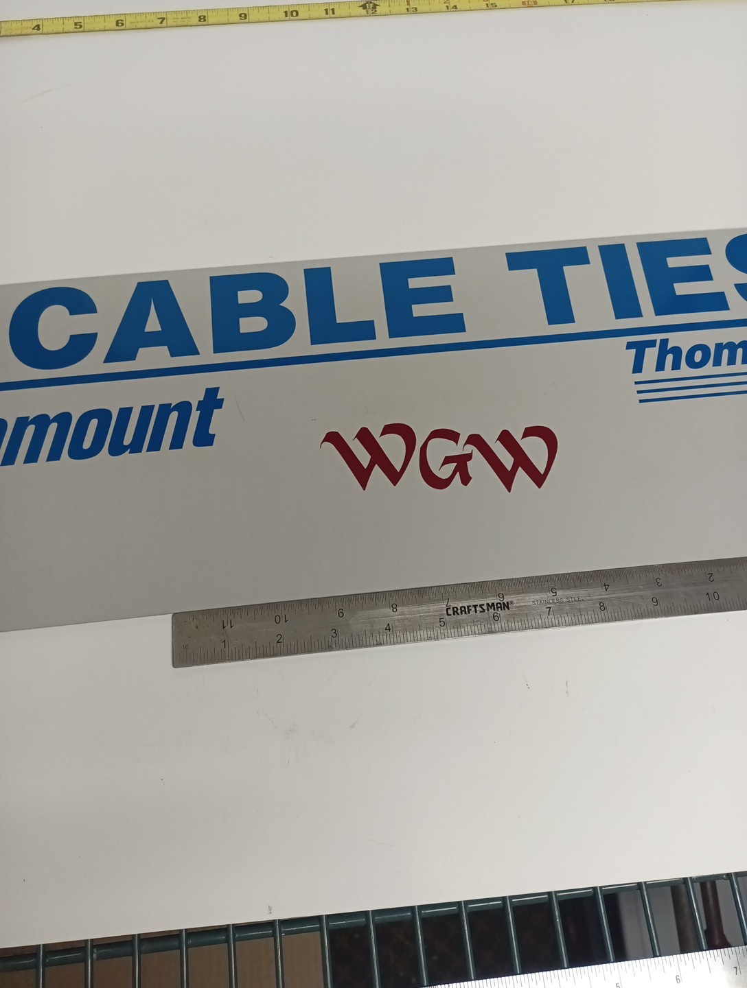 Thomas & Betts Cable Ties Sign Vintage Hardware Store Display 24″x7.5″ Rare