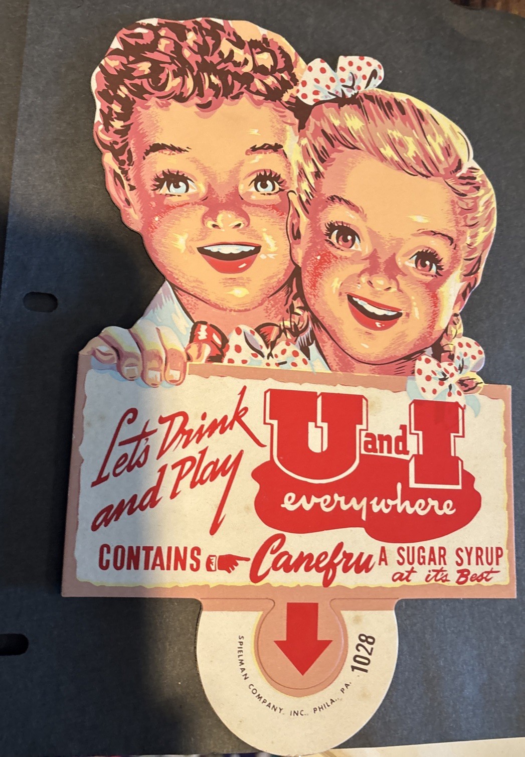 TWO VTG NMINT “LET’S DRINK U and I EVERYWHERE” CARDBOARD SIGNS, ORIGINALS!!