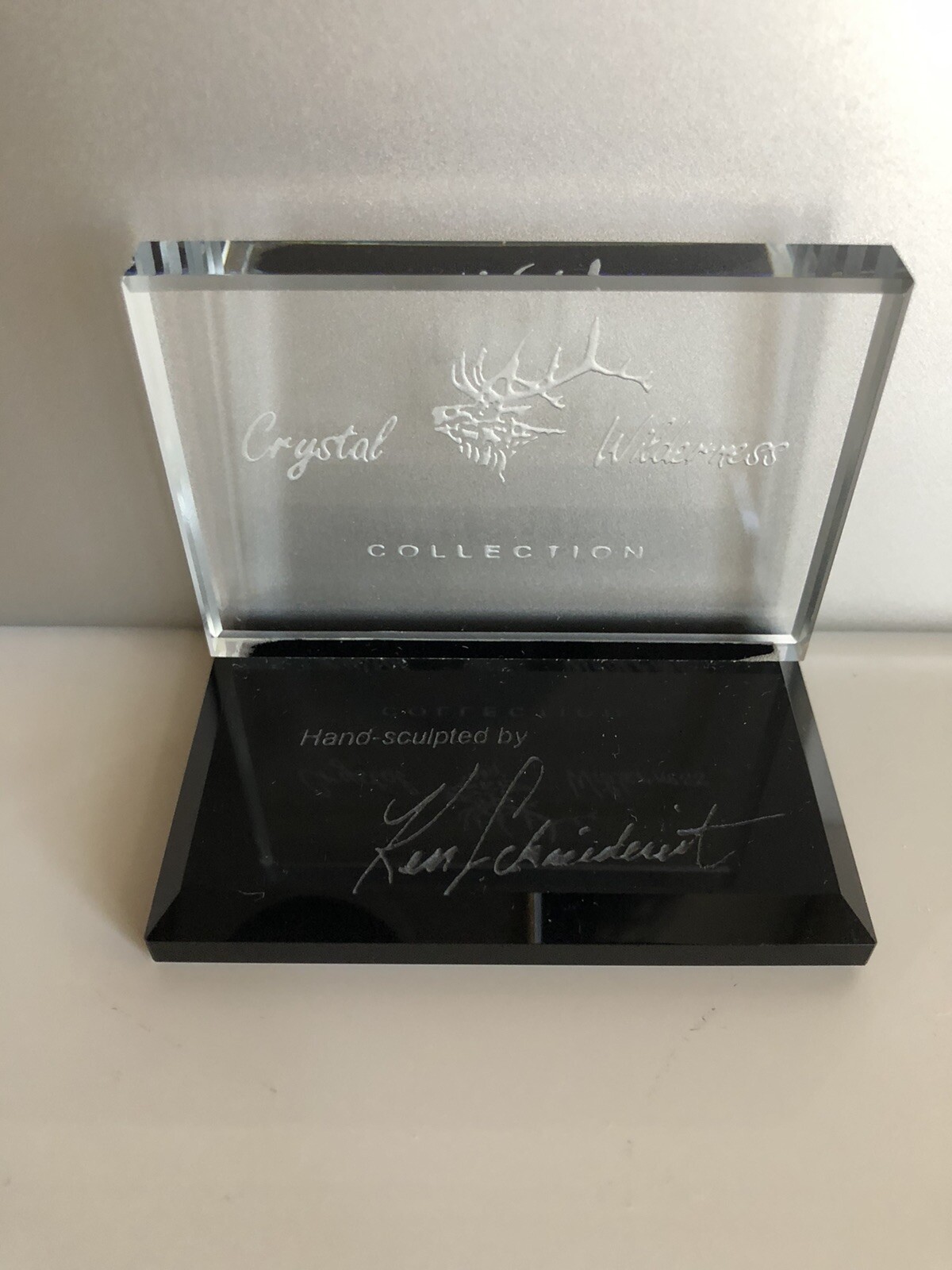 Crystal Wilderness Collection Advertising Display Crystal Glass Signed
