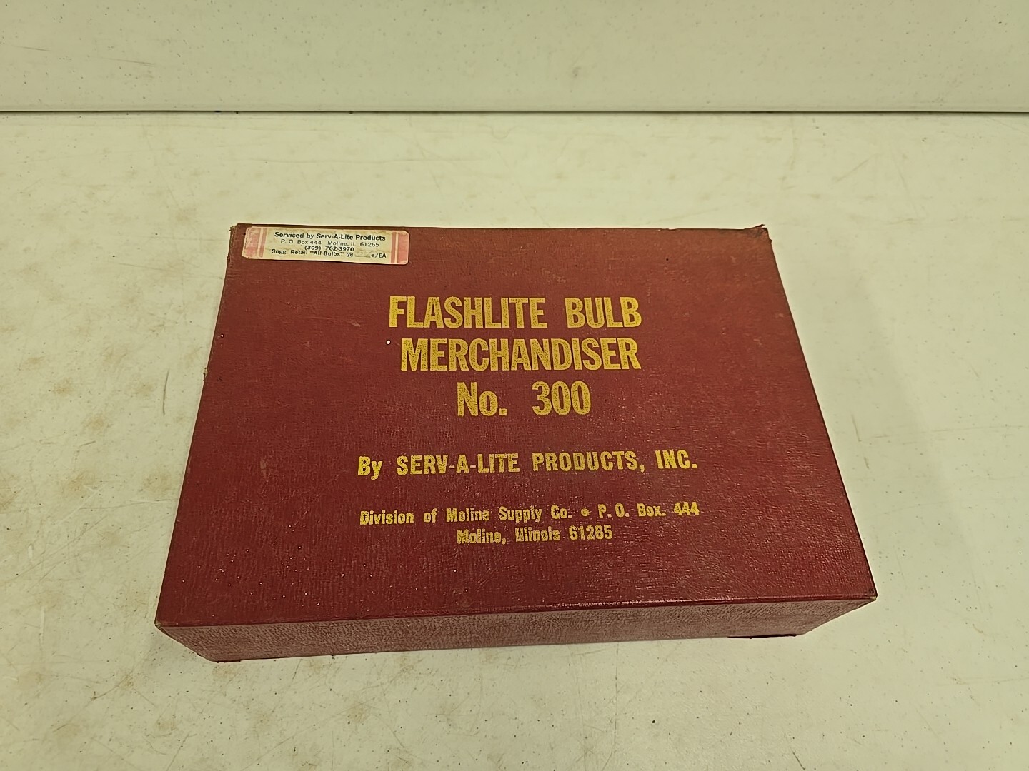 Vintage Serv-a-lite Moline IL Flashlight Bulb Merchandiser No. 300 Store Display