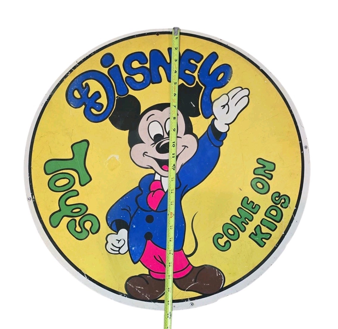 Vintage Disney Toys Toy Store Come On In Kids Mickey Mouse 24″ In Diameter