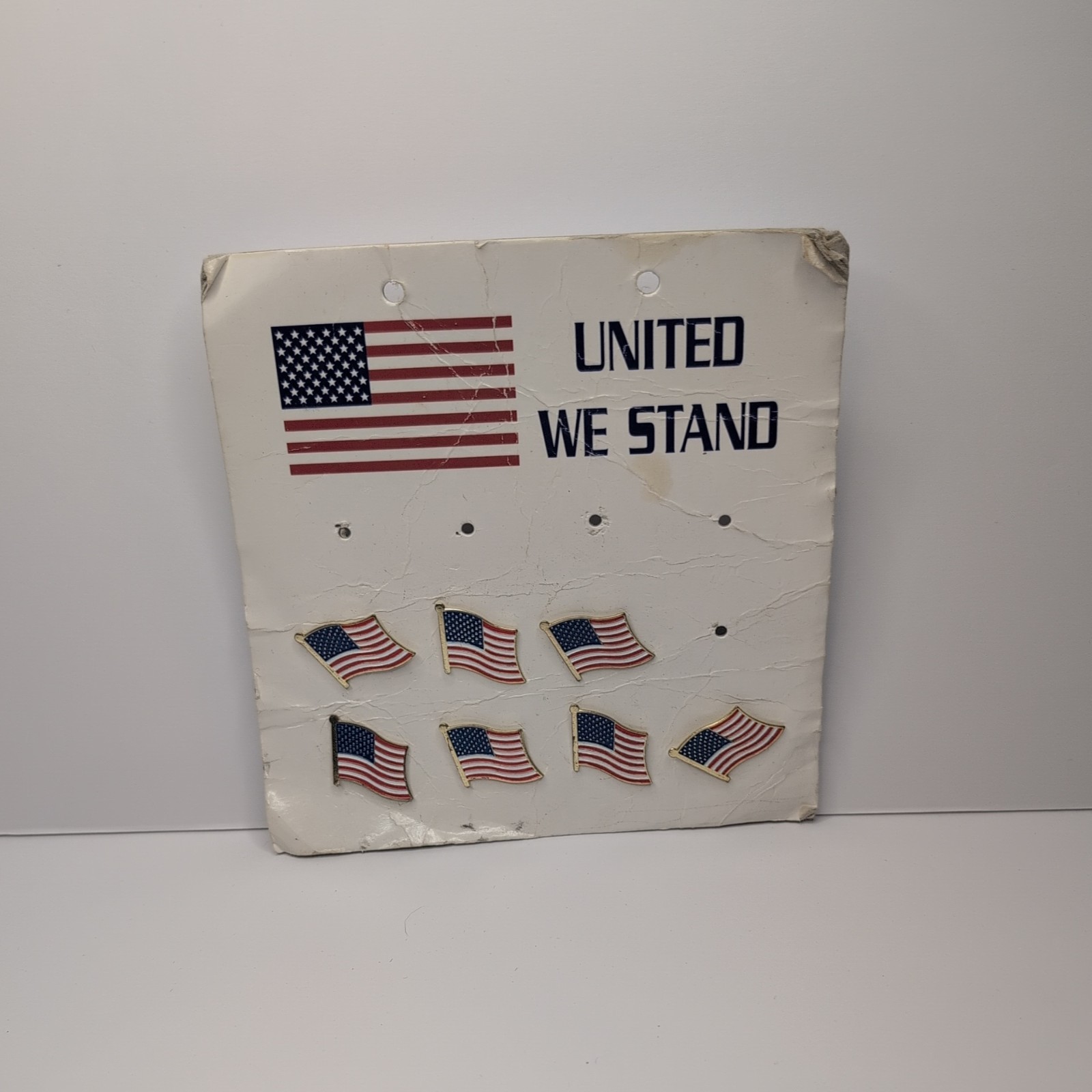 VINTAGE U.S. FLAG PIN ADVERTISING STORE DISPLAY SIGN-NOS