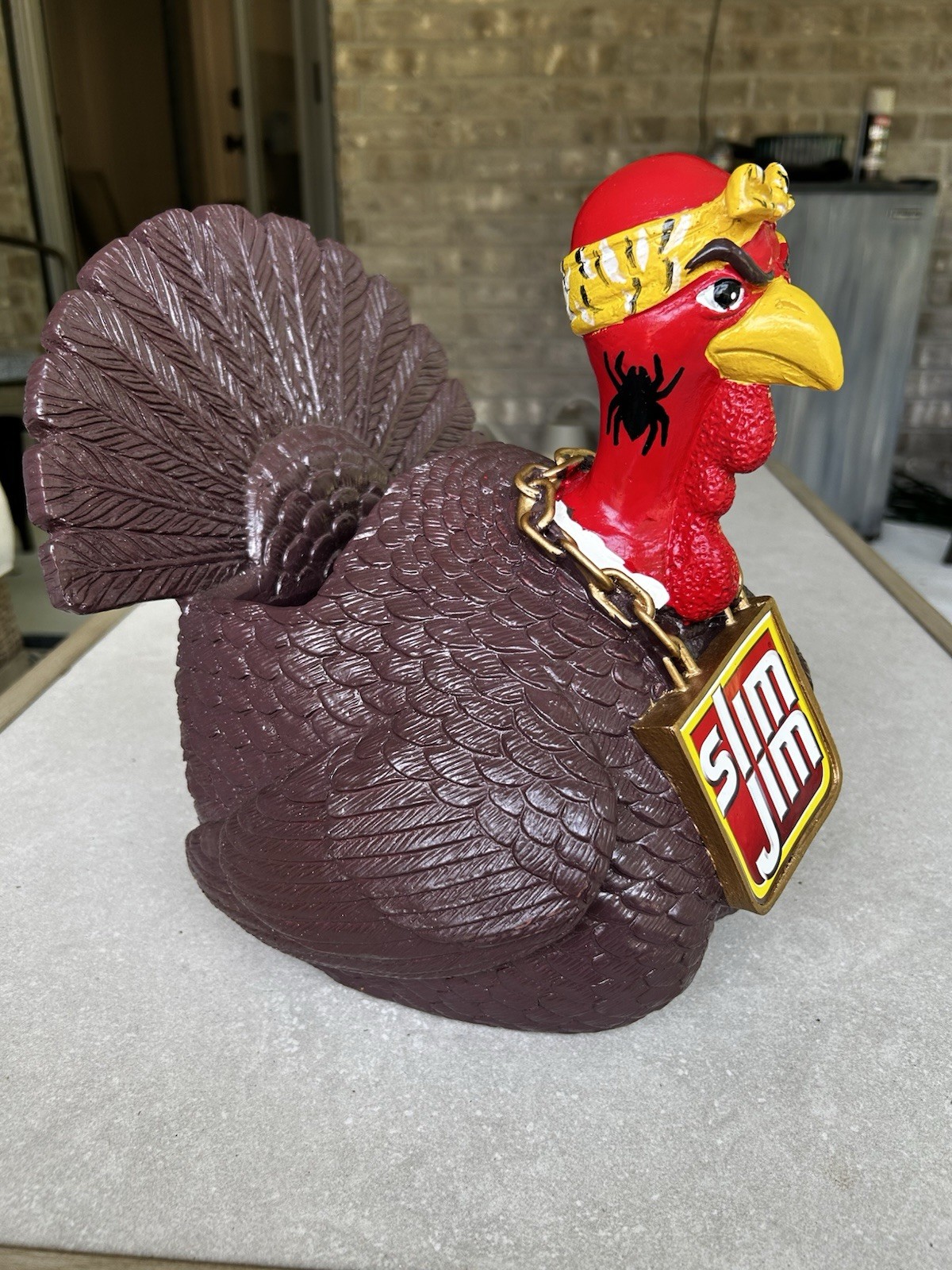 Slim Jim Gangsta Turkey Counter Top Display Advertising Piece Thanksgiving HTF