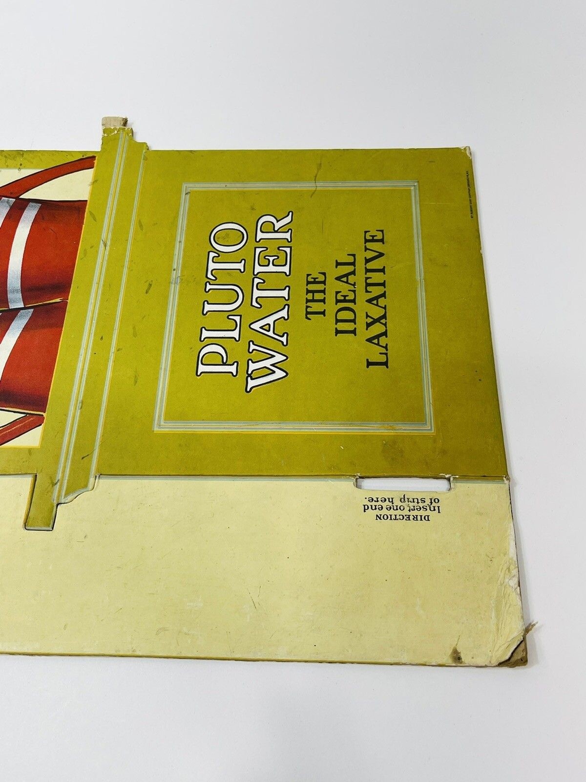 Rare Set Antique Vtg Pluto Water Lithograph Cardboard Signs Store Displays 25”