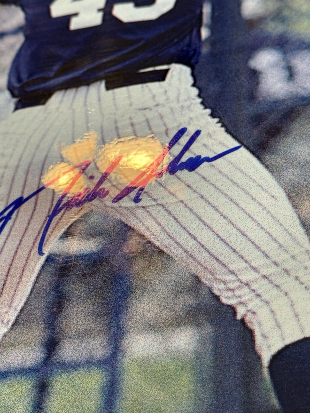 RARE 1999 Nick Johnson Just Minors AUTO Advertising Display Tampa Yankees 11X15