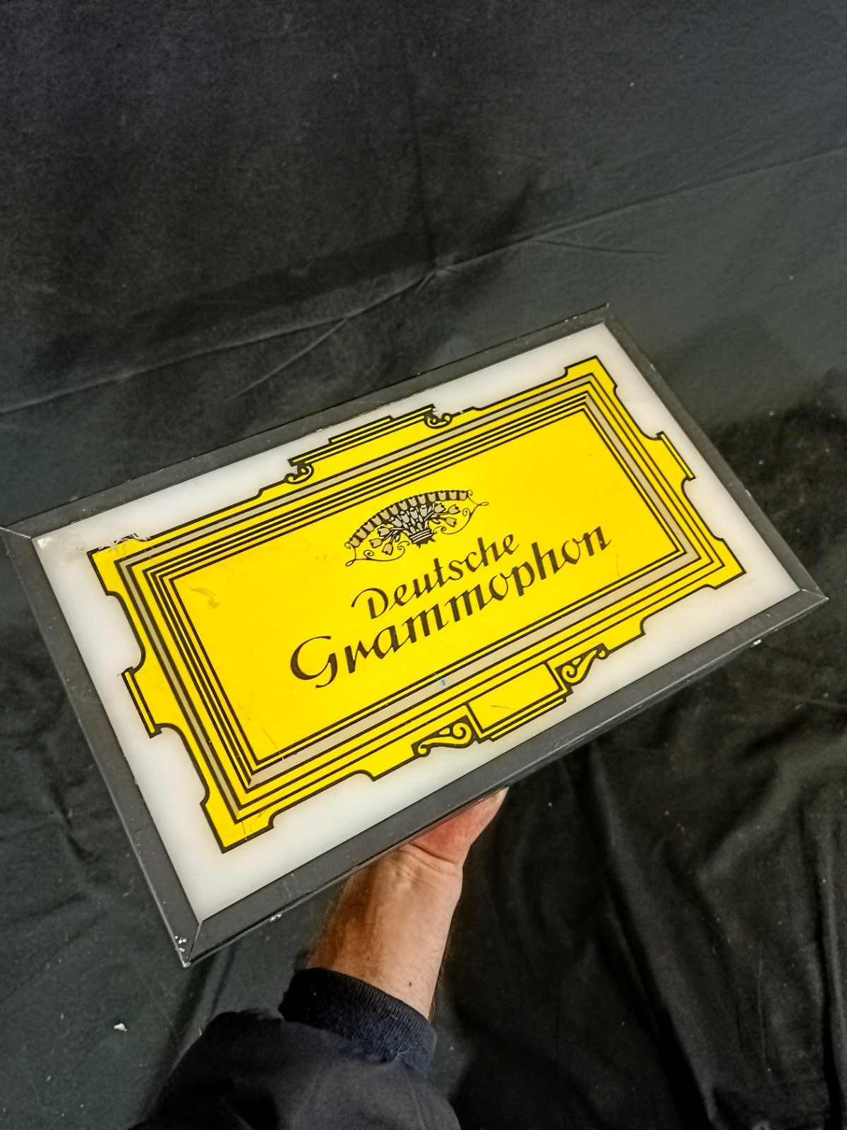 Antique Deutsche Grammophon Neon Light Sign 1970s 900s Advertising Sign