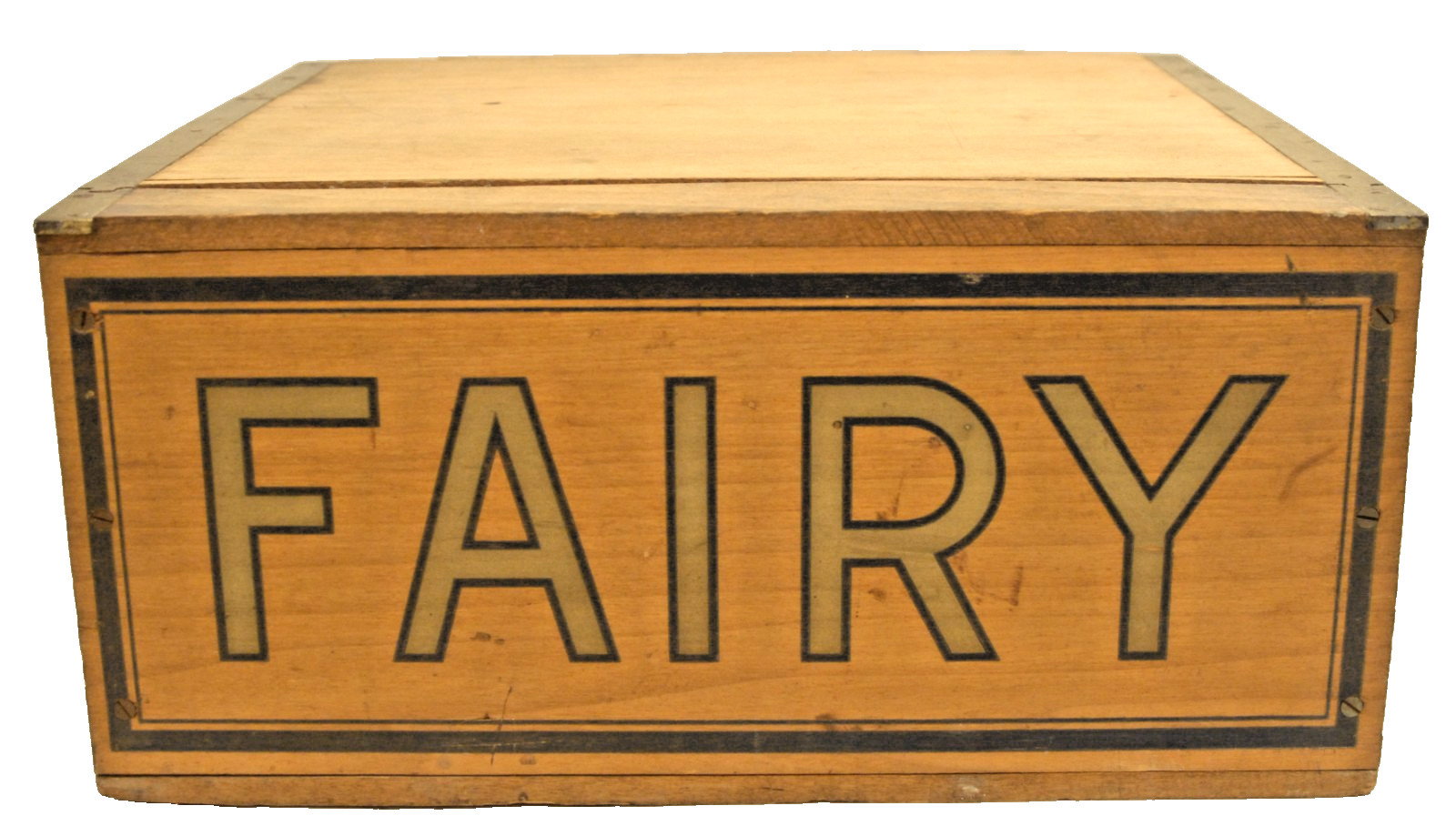 GREAT ANTIQUE FAIRBANK’S FAIRY SOAP WOOD ADVERTISING COUNTRY STORE DISPLAY BOX