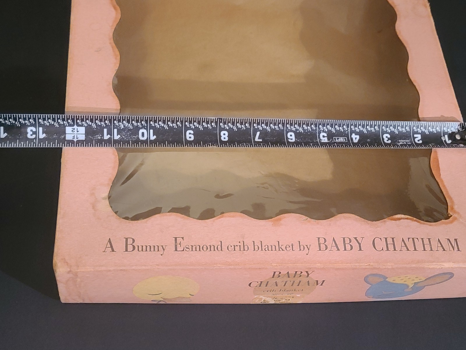 EMPTY BOX ONLY Vintage Baby Chatham Crib Blanket Advertising Display EMPTY BOX