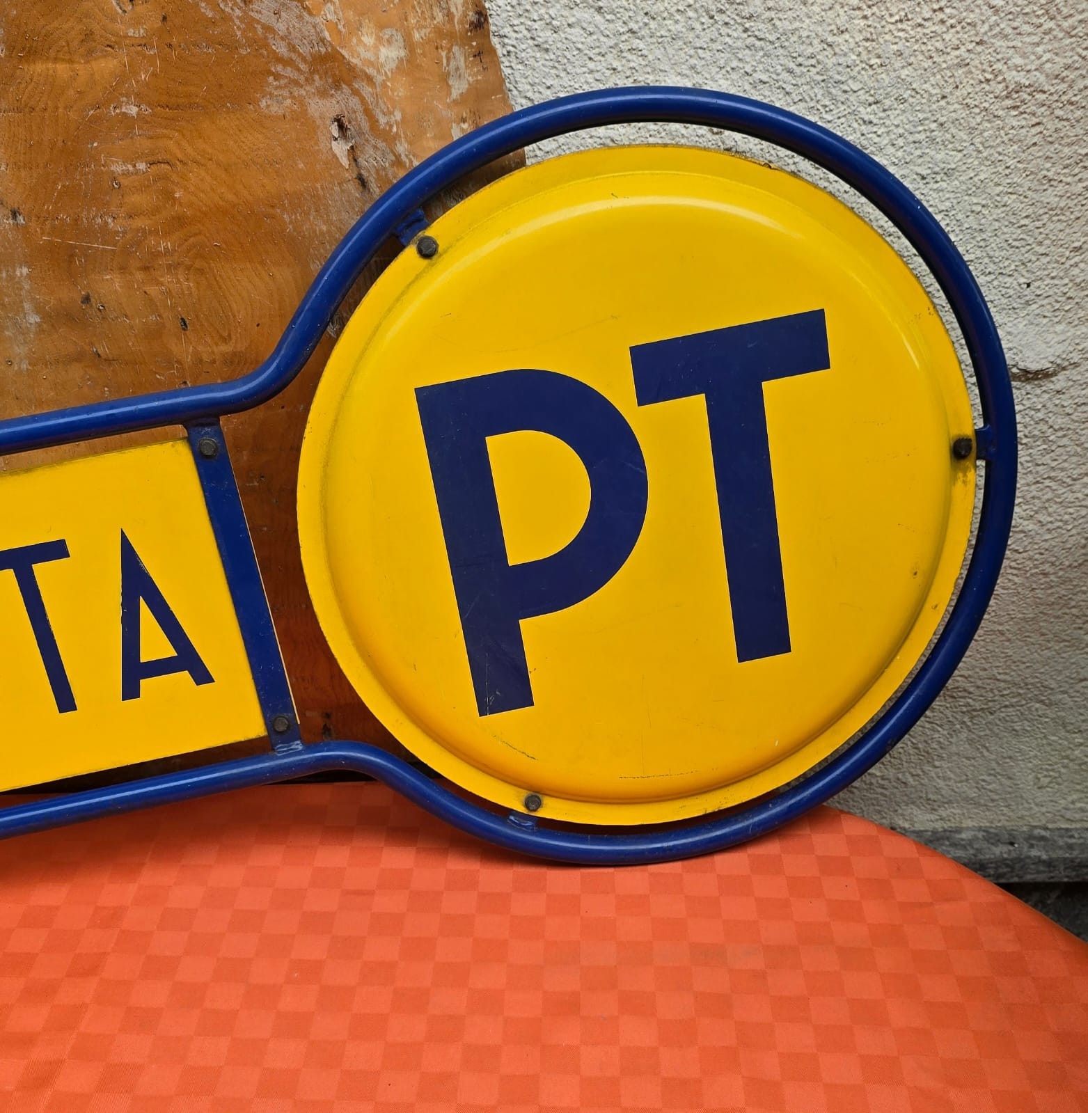 Two-sided Telegraph Postal Table Sign