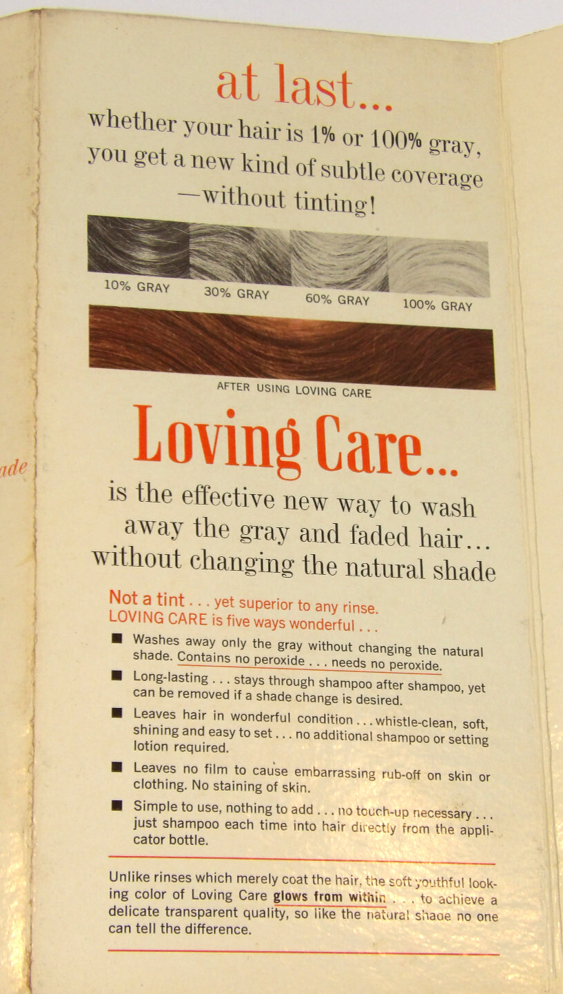 VTG 1961 CLAIROL LOVING CARE COLOR SELECTOR BEAUTY PARLOR FOLDING STORE DISPLAY!