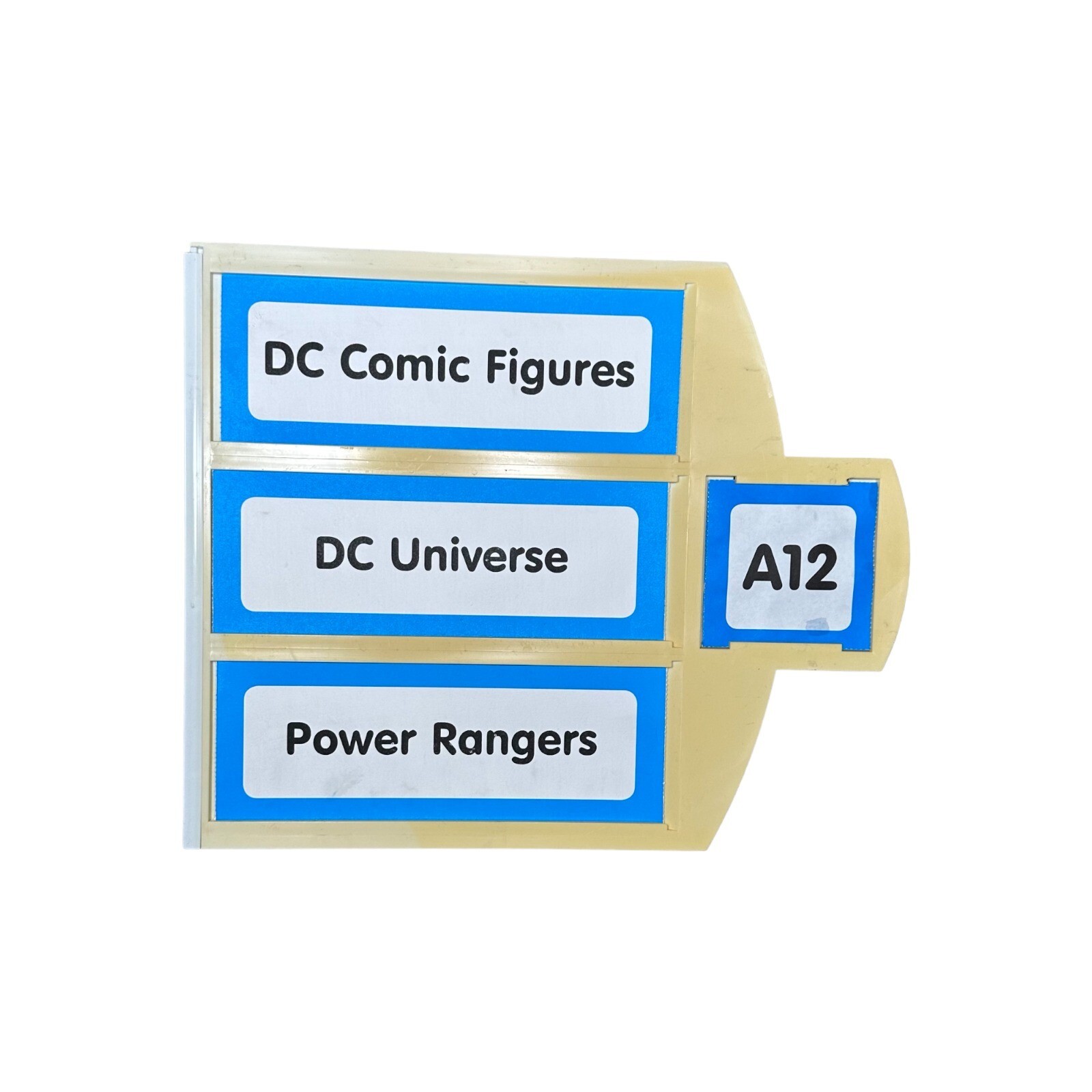Toys R Us True Aisle Sign A12 DC Comic Figures, DC Universe, Power Rangers
