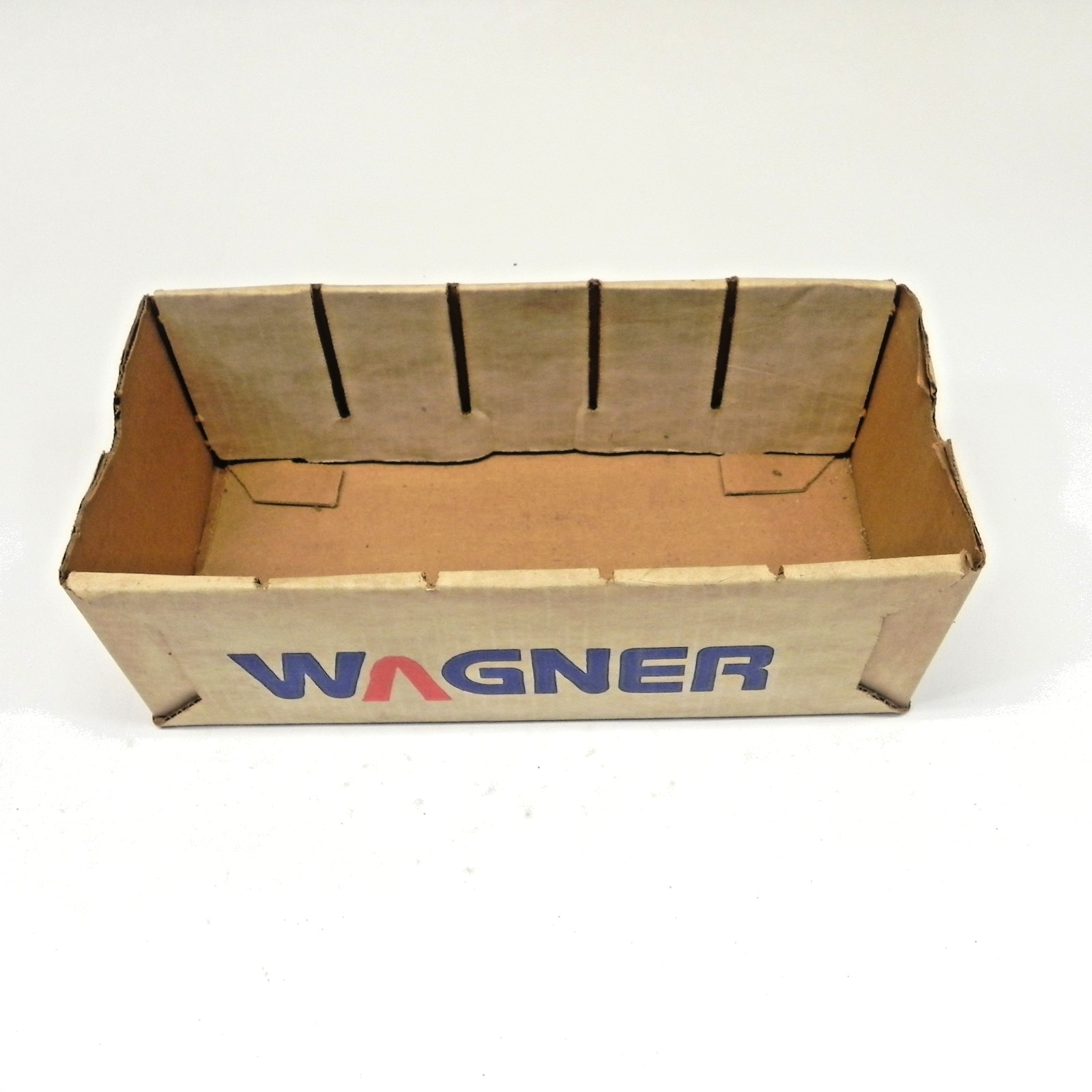 WAGNER AUTOMOTIVE SERVICE STATION COMPONENTS CARDBOARD BOX EMPTY DISPLAY USED