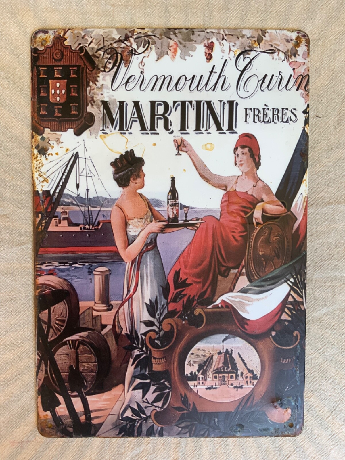 Martini Vermouth Turin Metal Sign 20x30cm