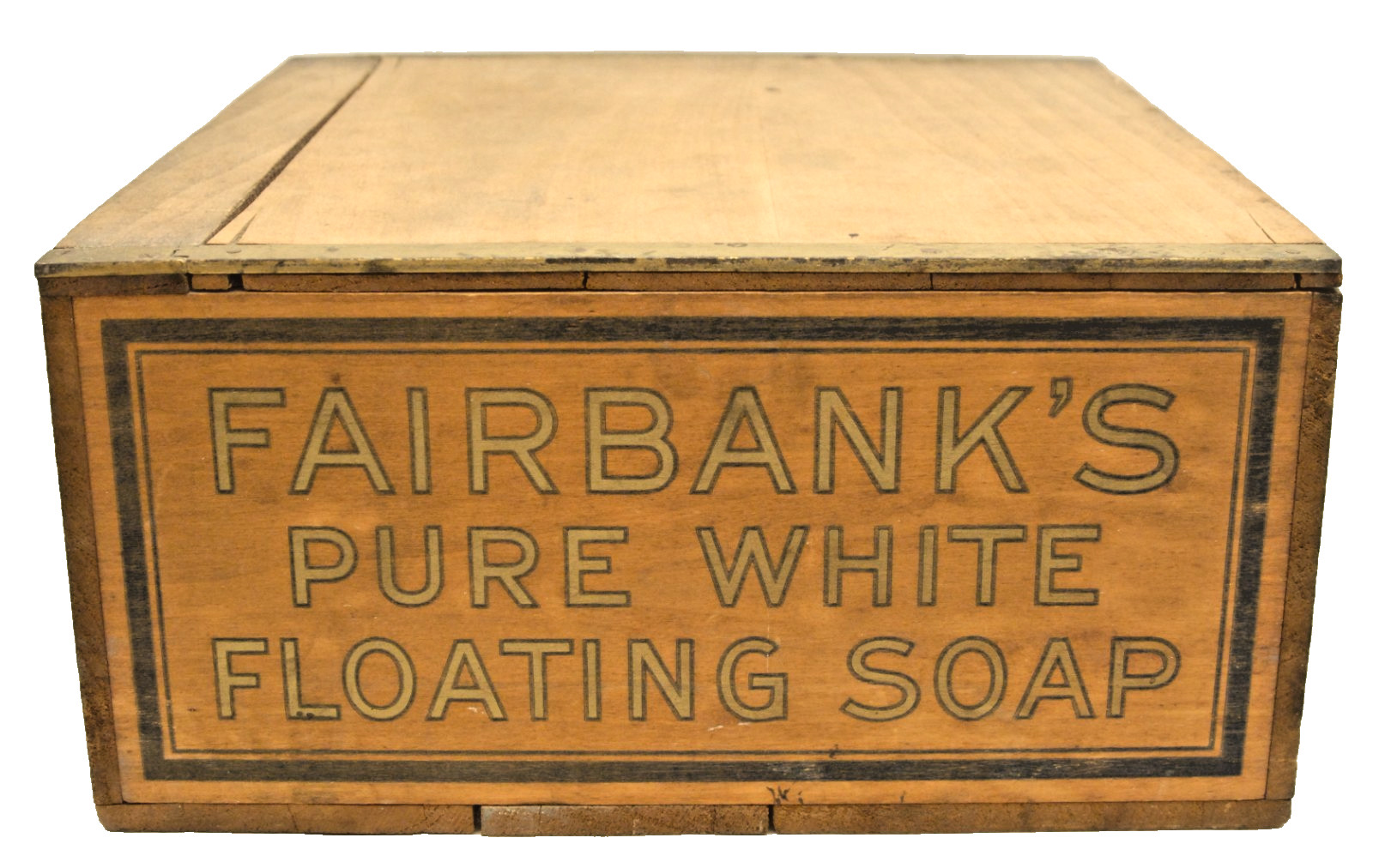 GREAT ANTIQUE FAIRBANK’S FAIRY SOAP WOOD ADVERTISING COUNTRY STORE DISPLAY BOX