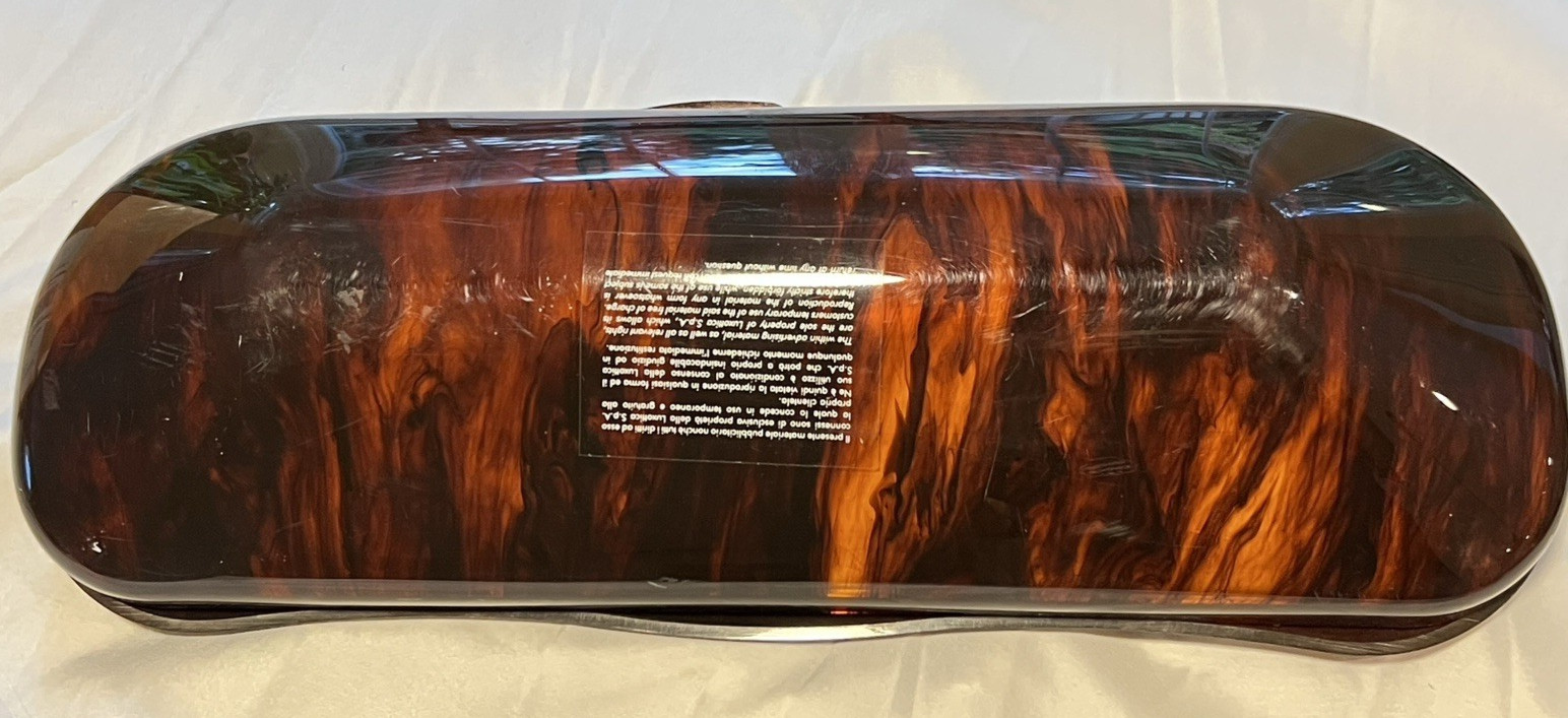 Giorgio Armani 1980s Retail Advertising Display Glasses Case & Wire Rim Glasses