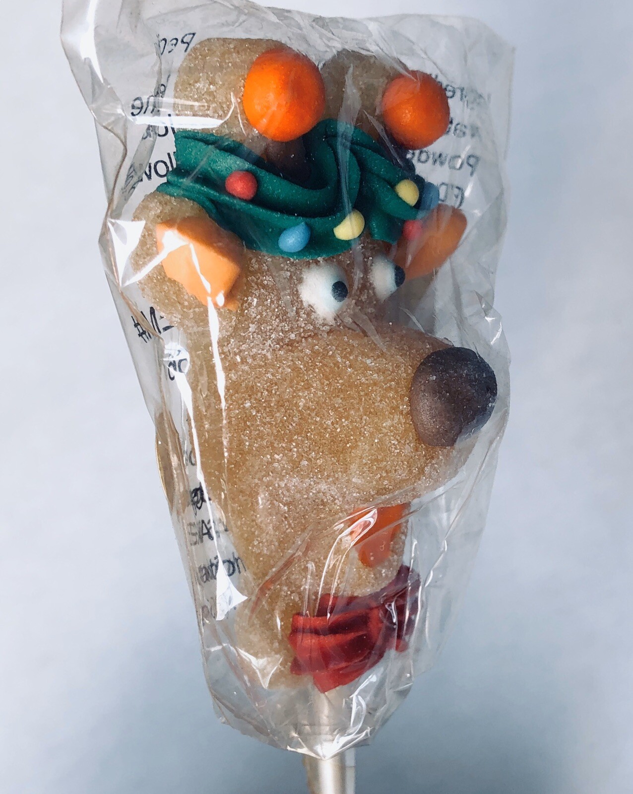 Vintage 2001 Frankford REINDEER Jelly Pop Candy container bubble gum CHRISTMAS