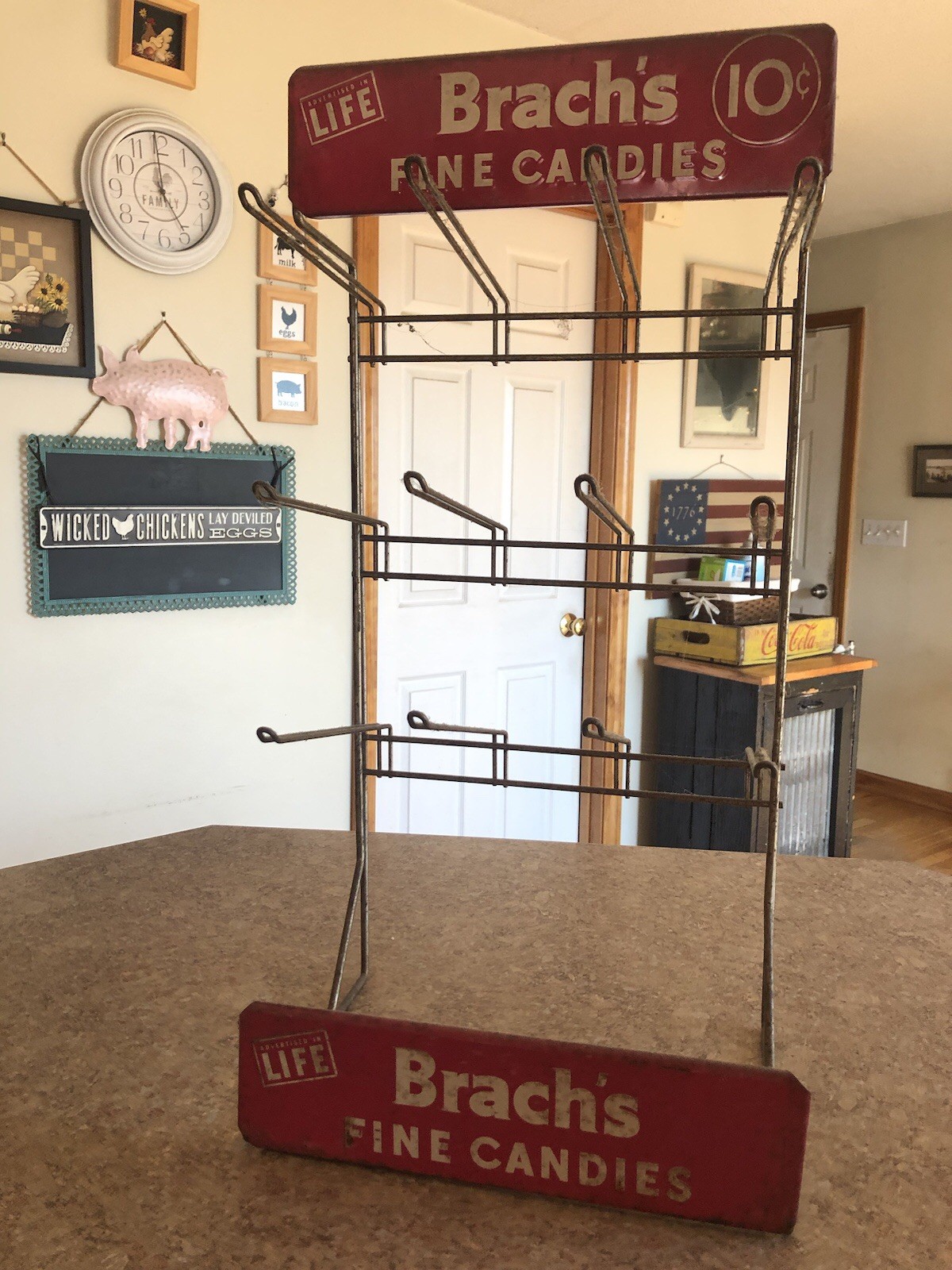 Antique Authentic Brach’s Fine Candies 3 Tier Rack Display!
