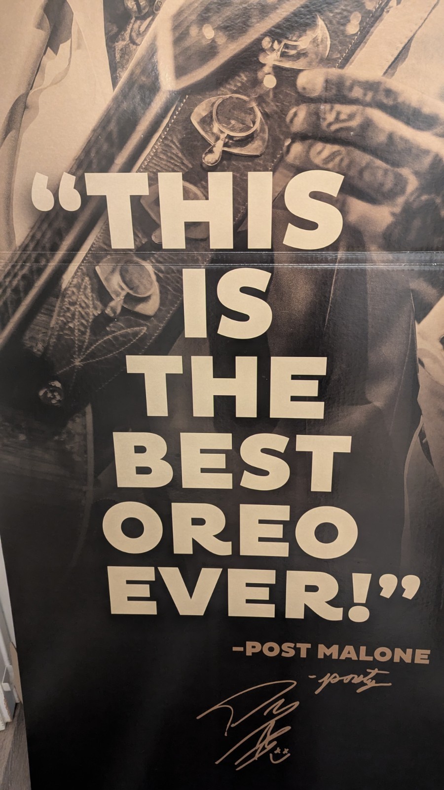 RARE Post Malone Oreo Cardboard Promotional Display 2025
