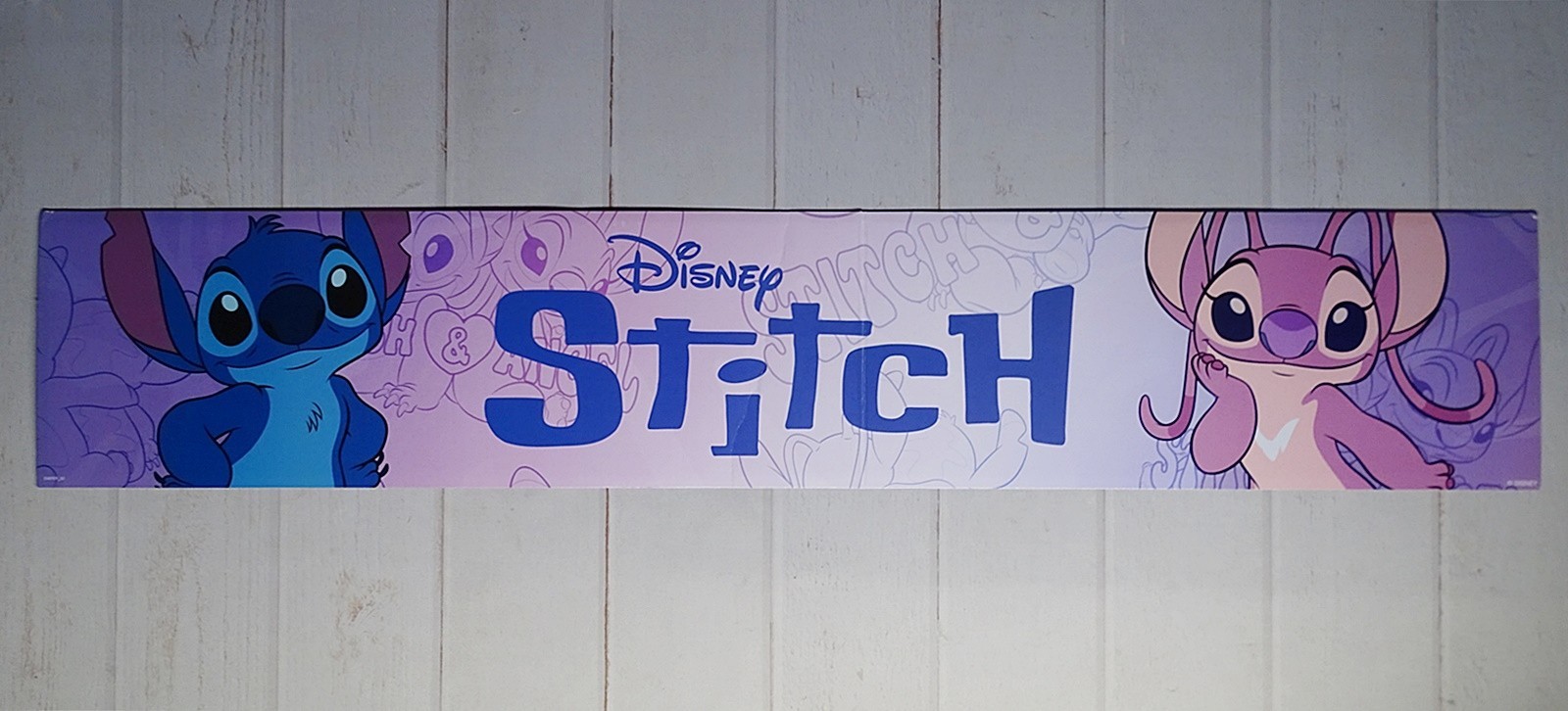 Disney Stitch Store Display Promo Banner Poster Sign 46″ x 8.5″ Double-Sided
