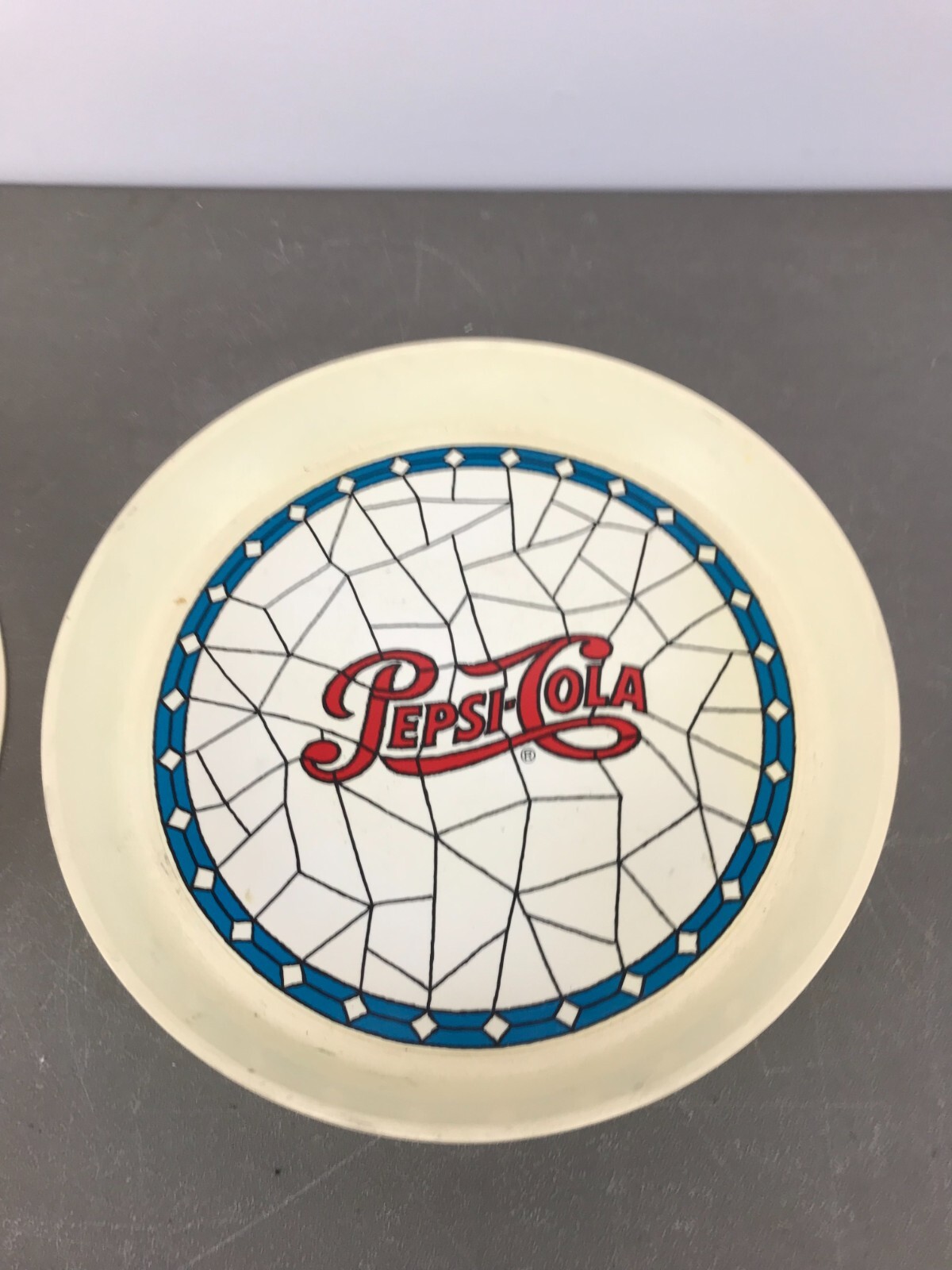 2 vintage Pepsi-Cola 13″x2.75″ Plastic Advertising Serving Trays