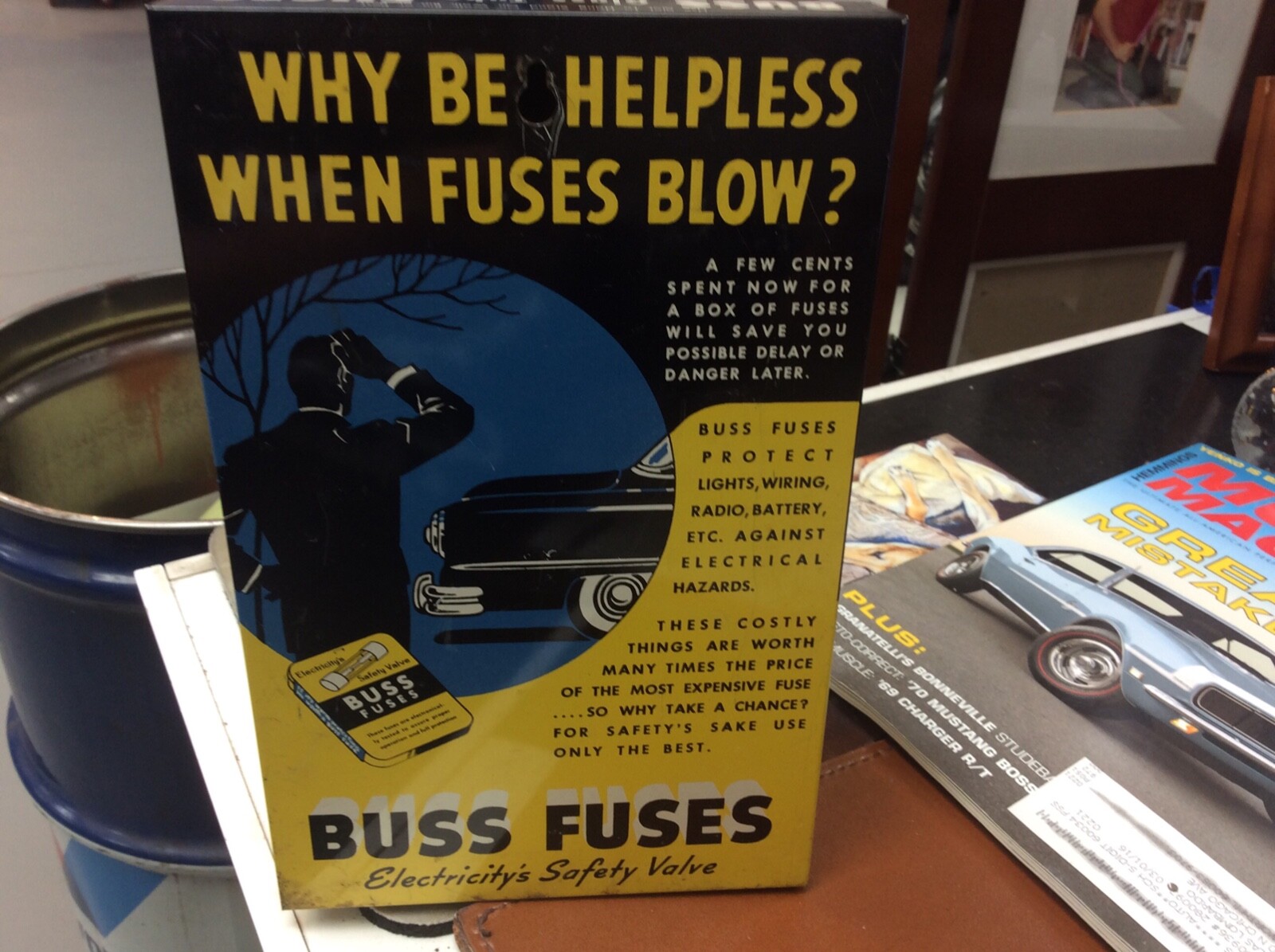 Buss Fuse Counter Display from my dads Shell gas Station pre 1960 VG condition