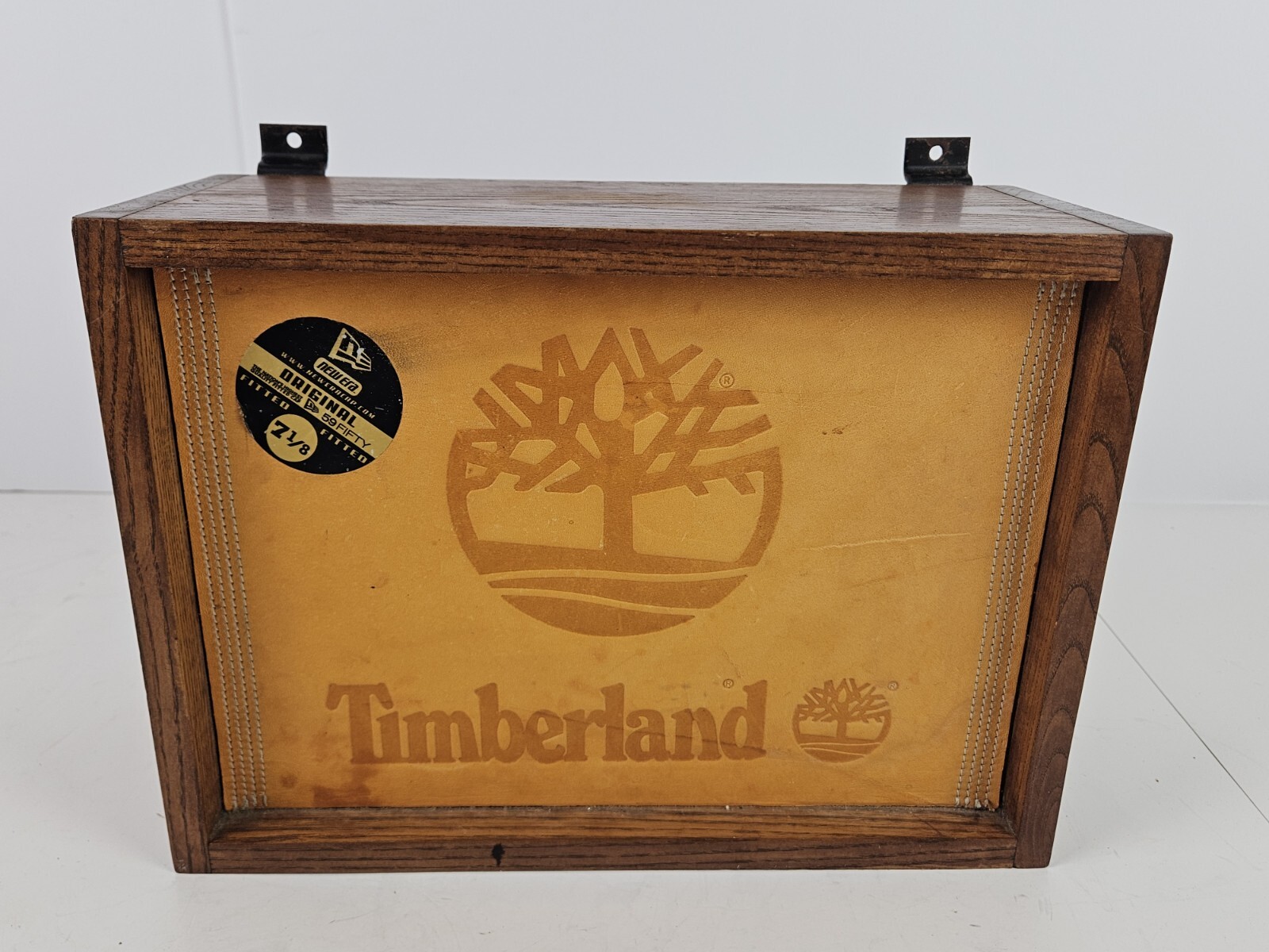 Vintage TIMBERLAND BOOTS Wooden Dealer Store Advertising Display Sign