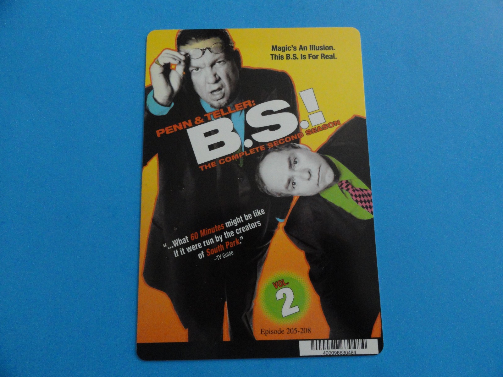 PENN & TELLER: B.S.! #2 – BLOCKBUSTER VIDEO BACKER CARD 5″X8″