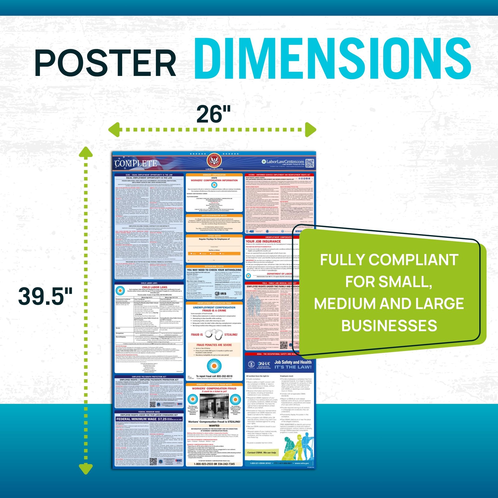 Florida 2026 Labor Law Posters Bundle – English & Spanish Compliance Combo – OSH