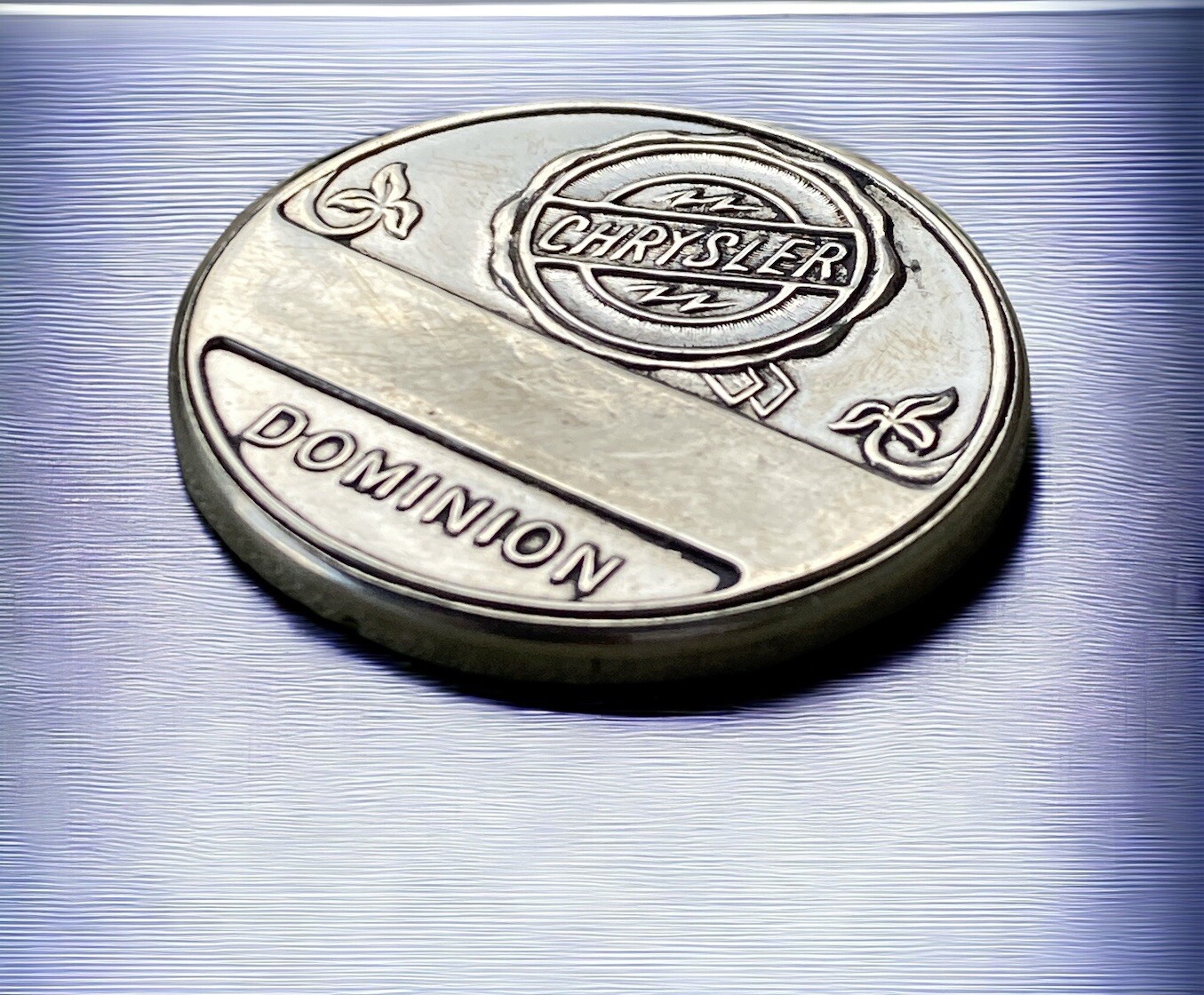 1920’s Chrysler Plant Employee Badge Blank Pos Salesman Sample Dominion Regalia